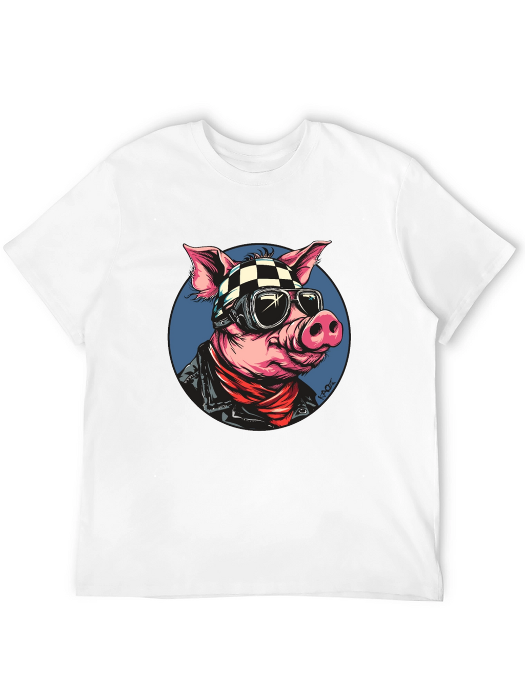 Cool Pig Rider T-Shirt - Black Cotton Tee