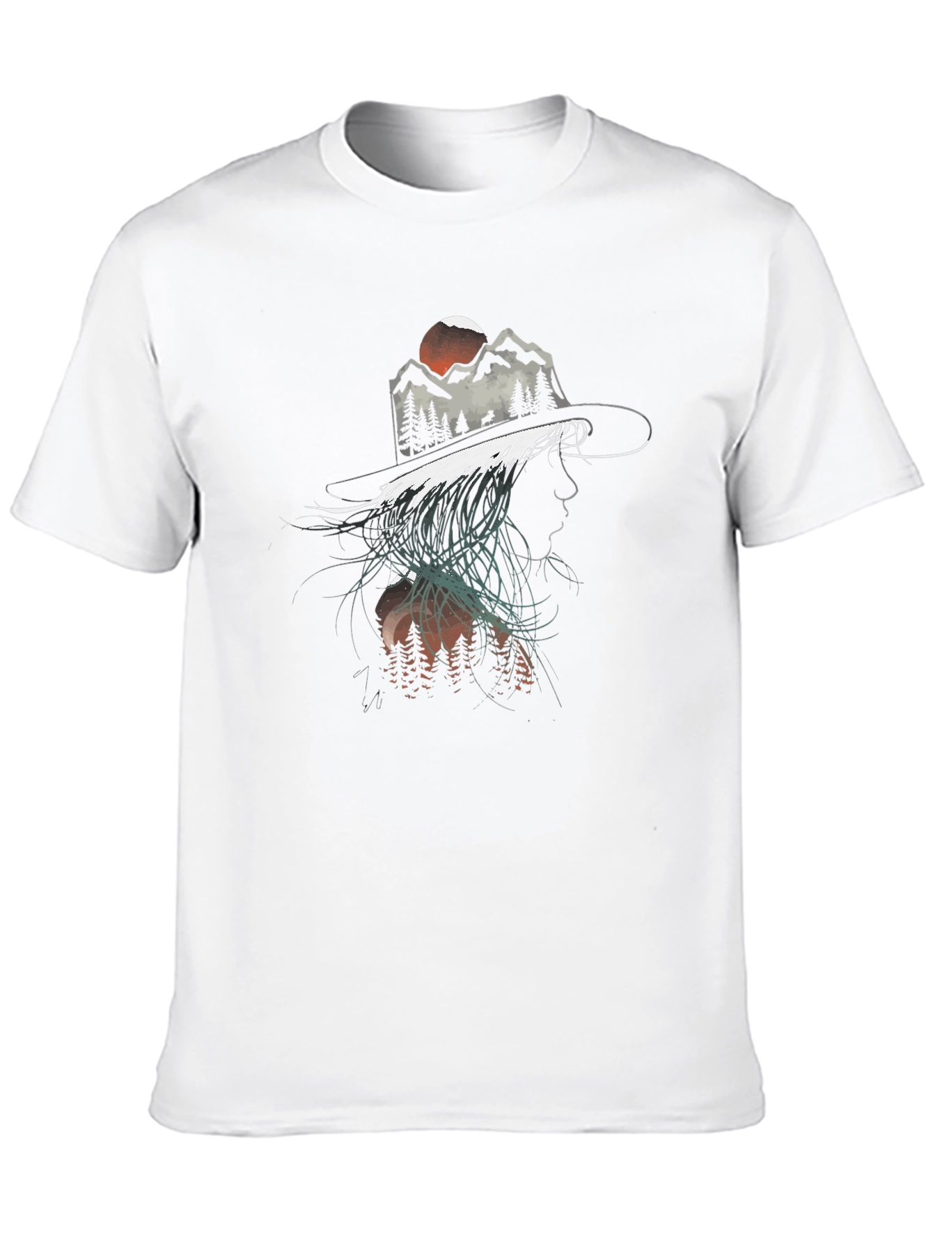 Mountain Silhouette Graphic Tee - Unisex Black T-Shirt