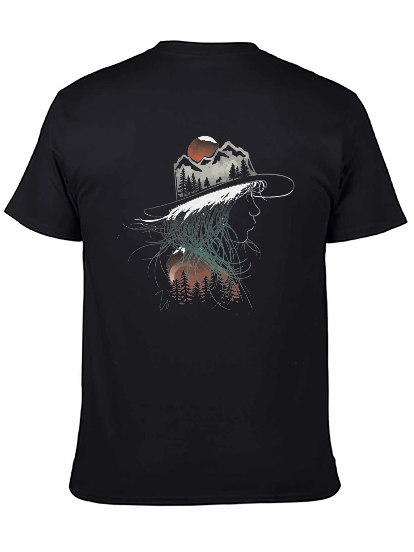 Mountain Silhouette Graphic Tee - Unisex Black T-Shirt