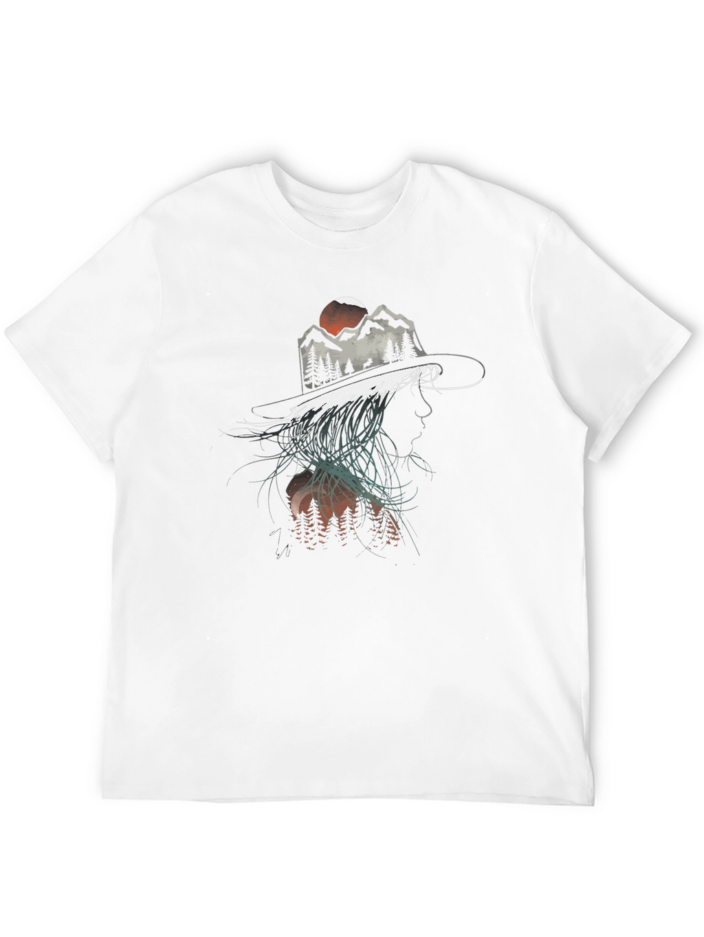 Mountain Silhouette Graphic Tee - Unisex Black T-Shirt