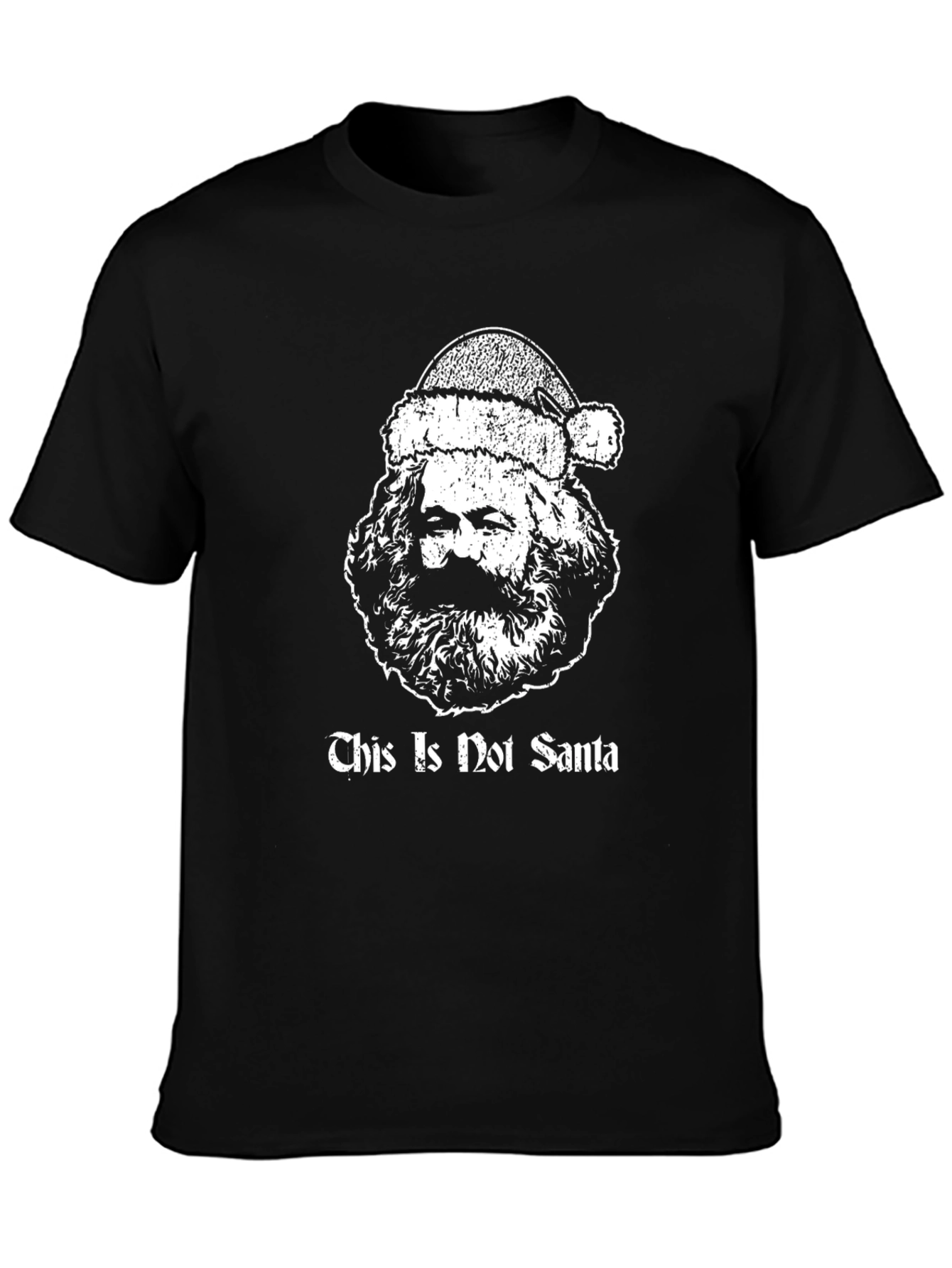 Marx Santa Black T-Shirt -  Holiday Humor Tee