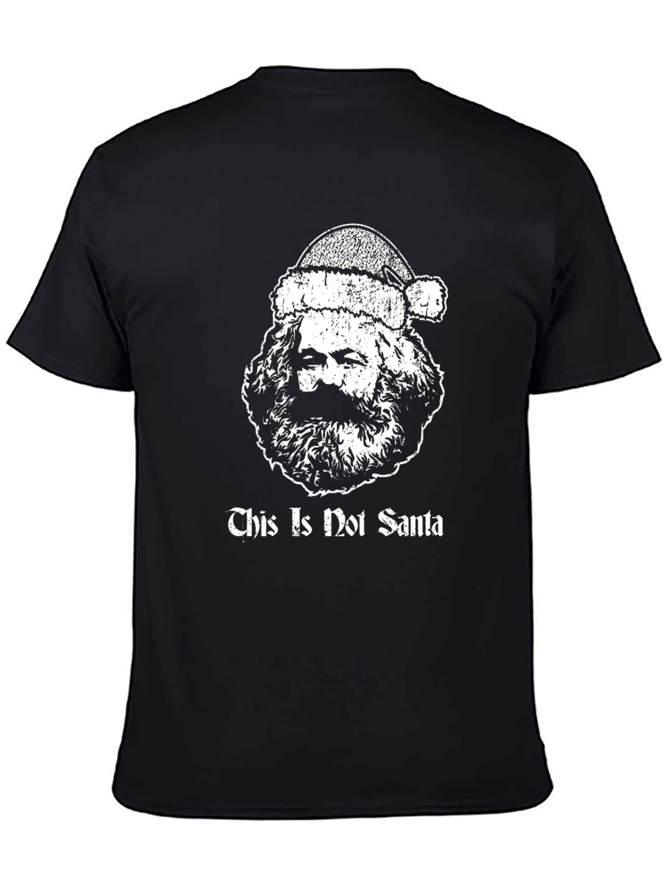 Marx Santa Black T-Shirt -  Holiday Humor Tee