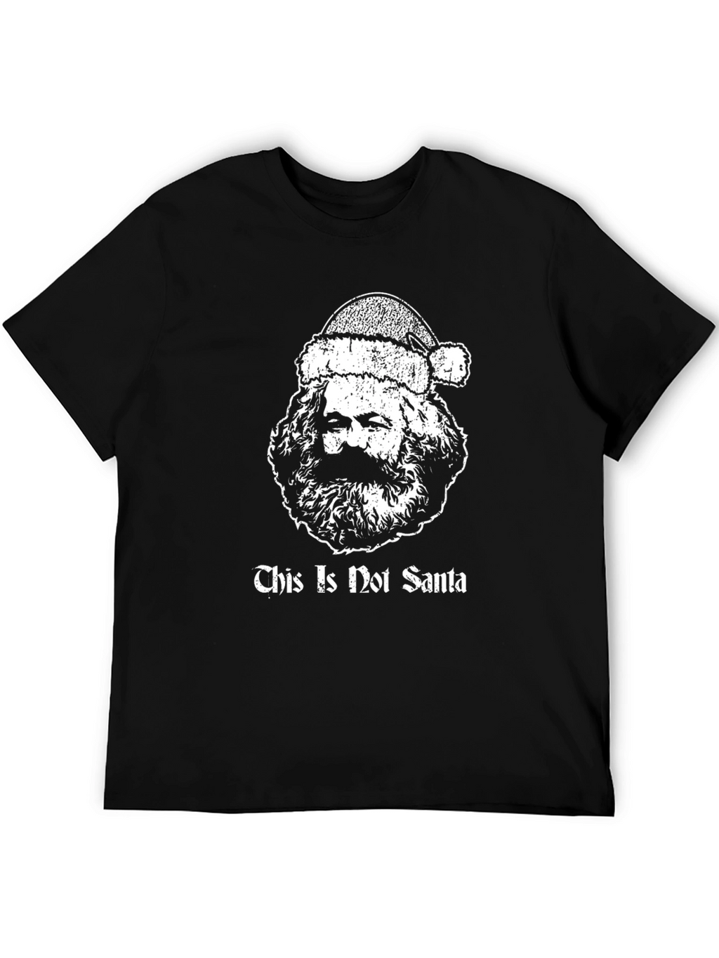 Marx Santa Black T-Shirt -  Holiday Humor Tee