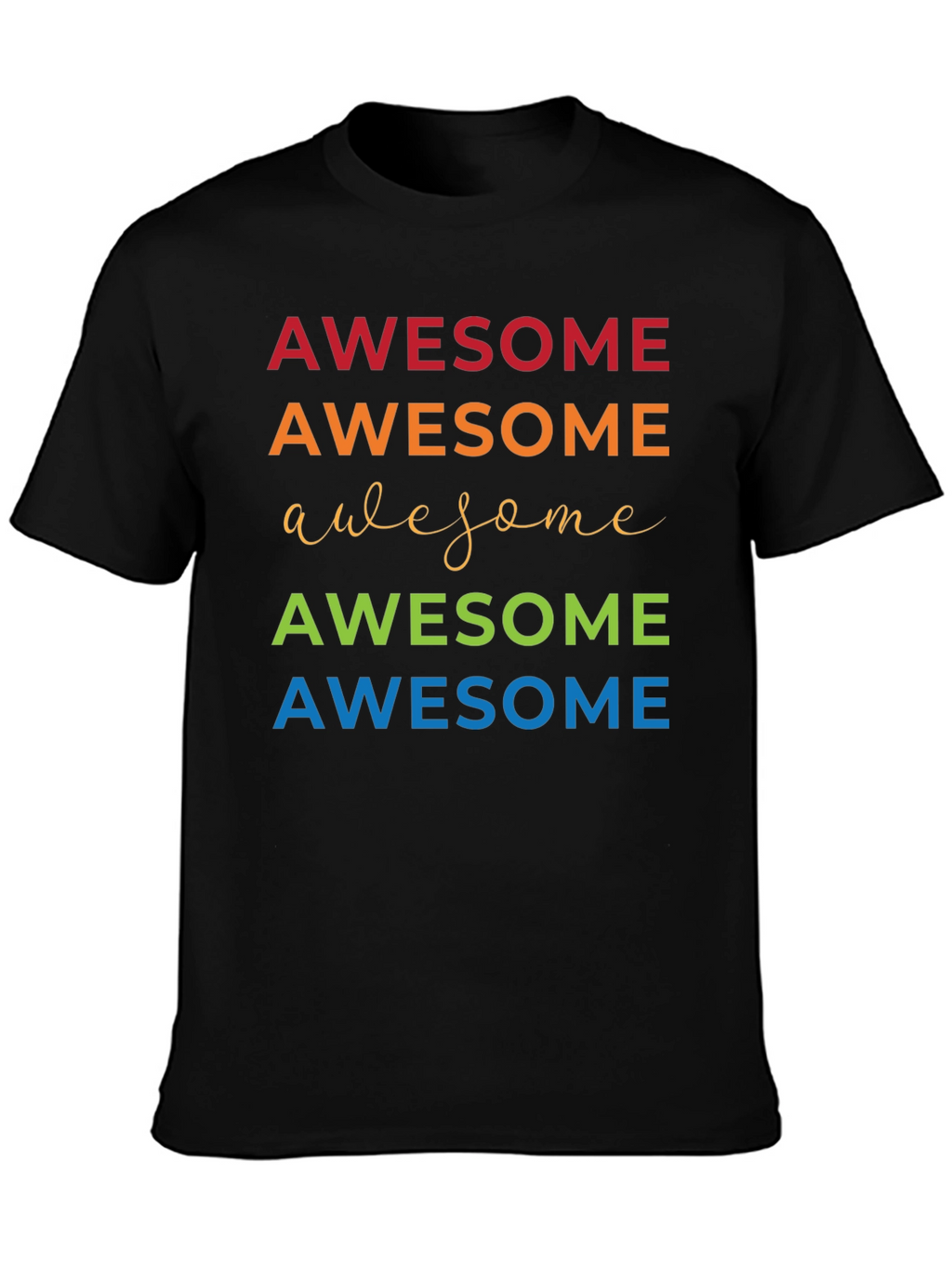 Awesome Graphic Tee - Stylish Mens Black T-Shirt