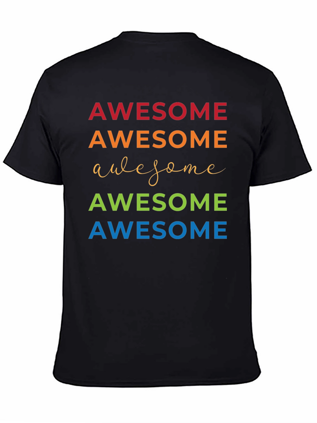 Awesome Graphic Tee - Stylish Mens Black T-Shirt