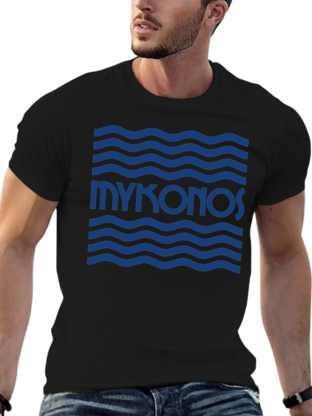 Mykonos Wave T-Shirt - Island Vibes