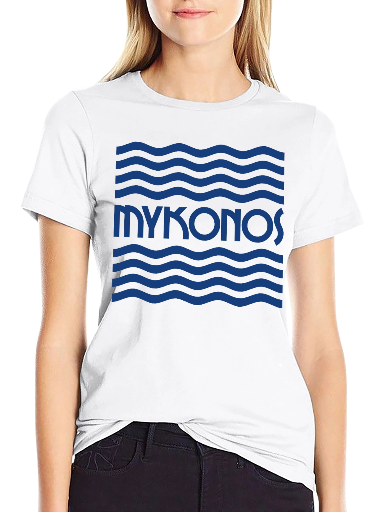 Mykonos Wave T-Shirt - Island Vibes