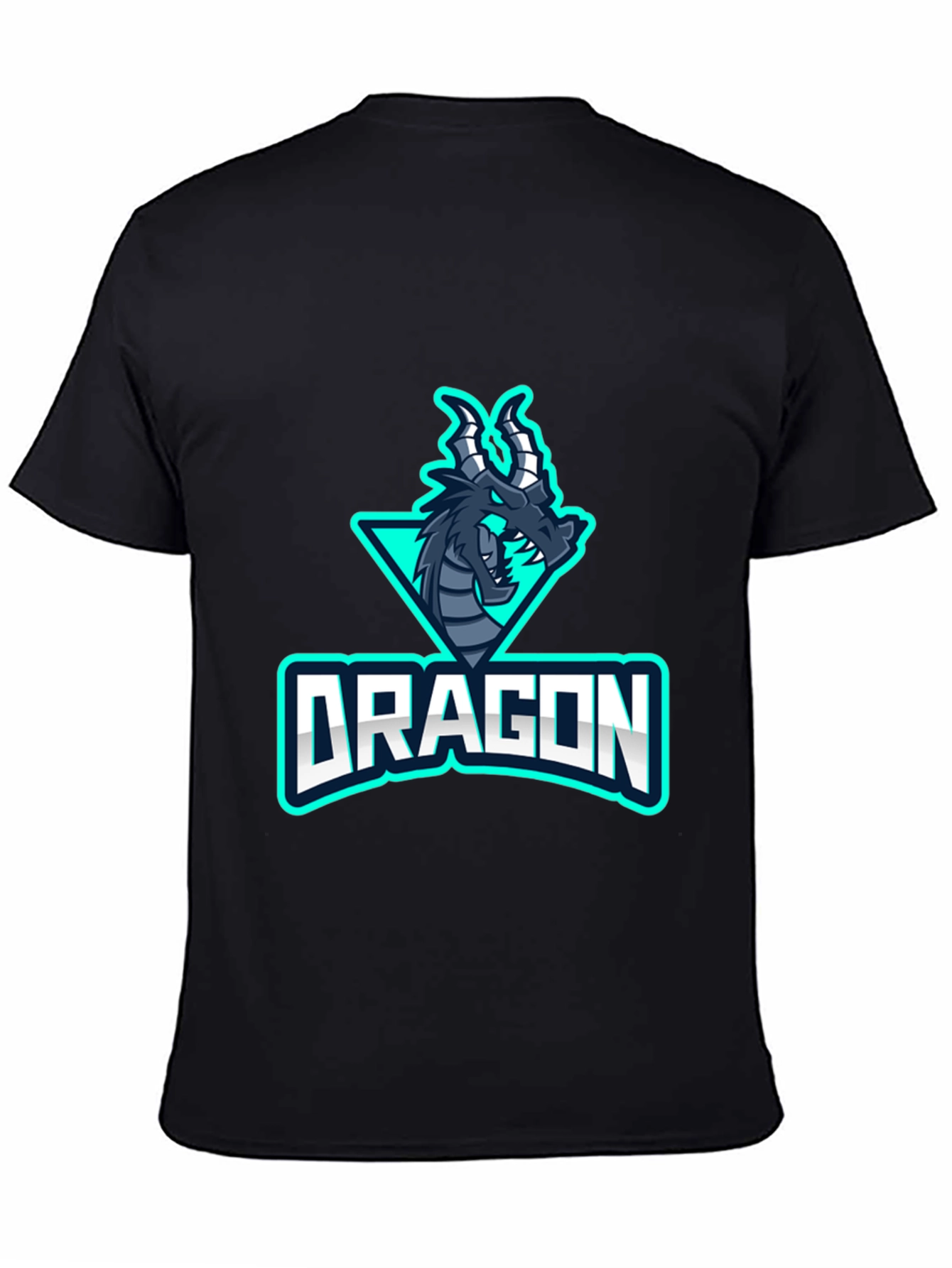 Dragon Graphic T-Shirt - Black Mens Crew Neck Tee