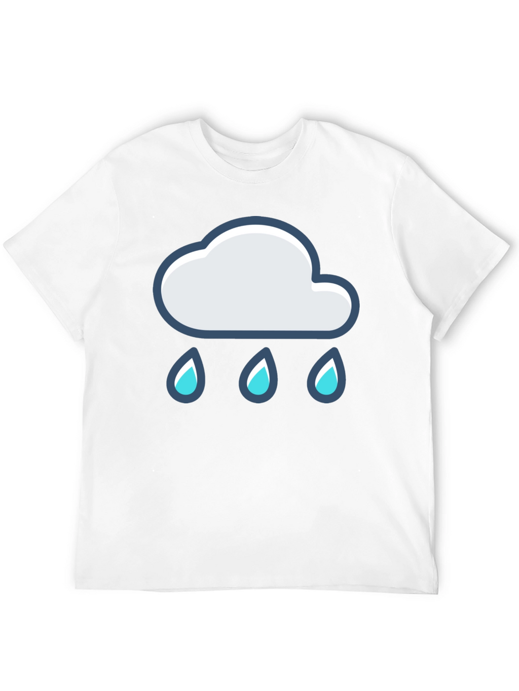 Cloud Rain T-Shirt - Black Cotton Tee