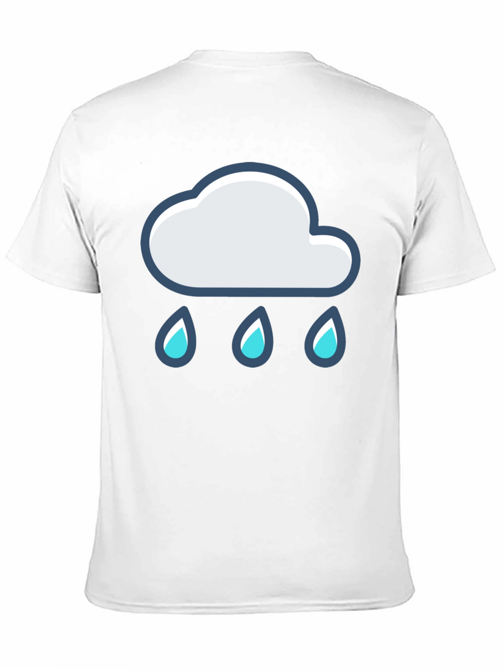 Cloud Rain T-Shirt - Black Cotton Tee