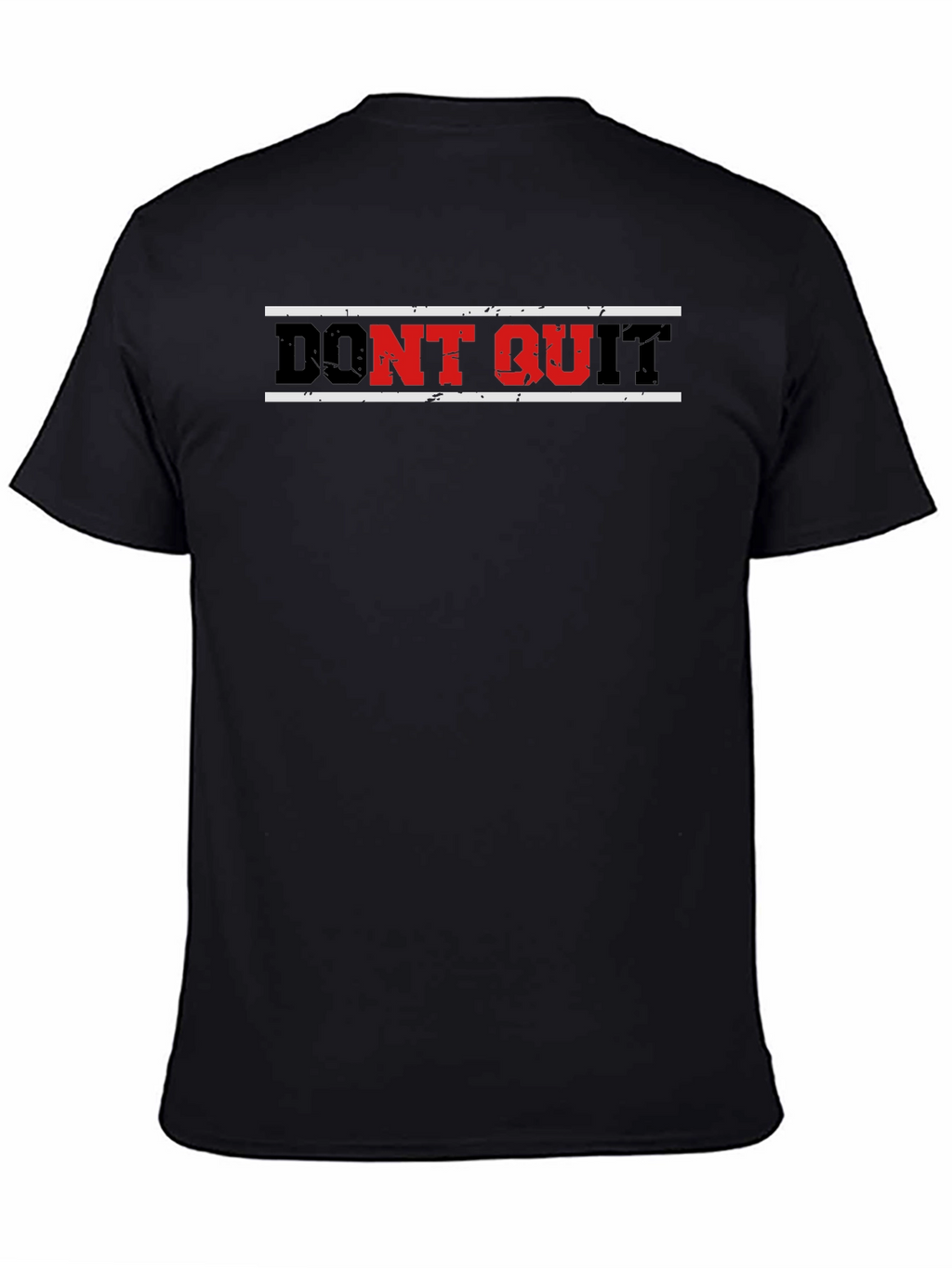 Dont Quit Graphic Print Mens Black T-Shirt