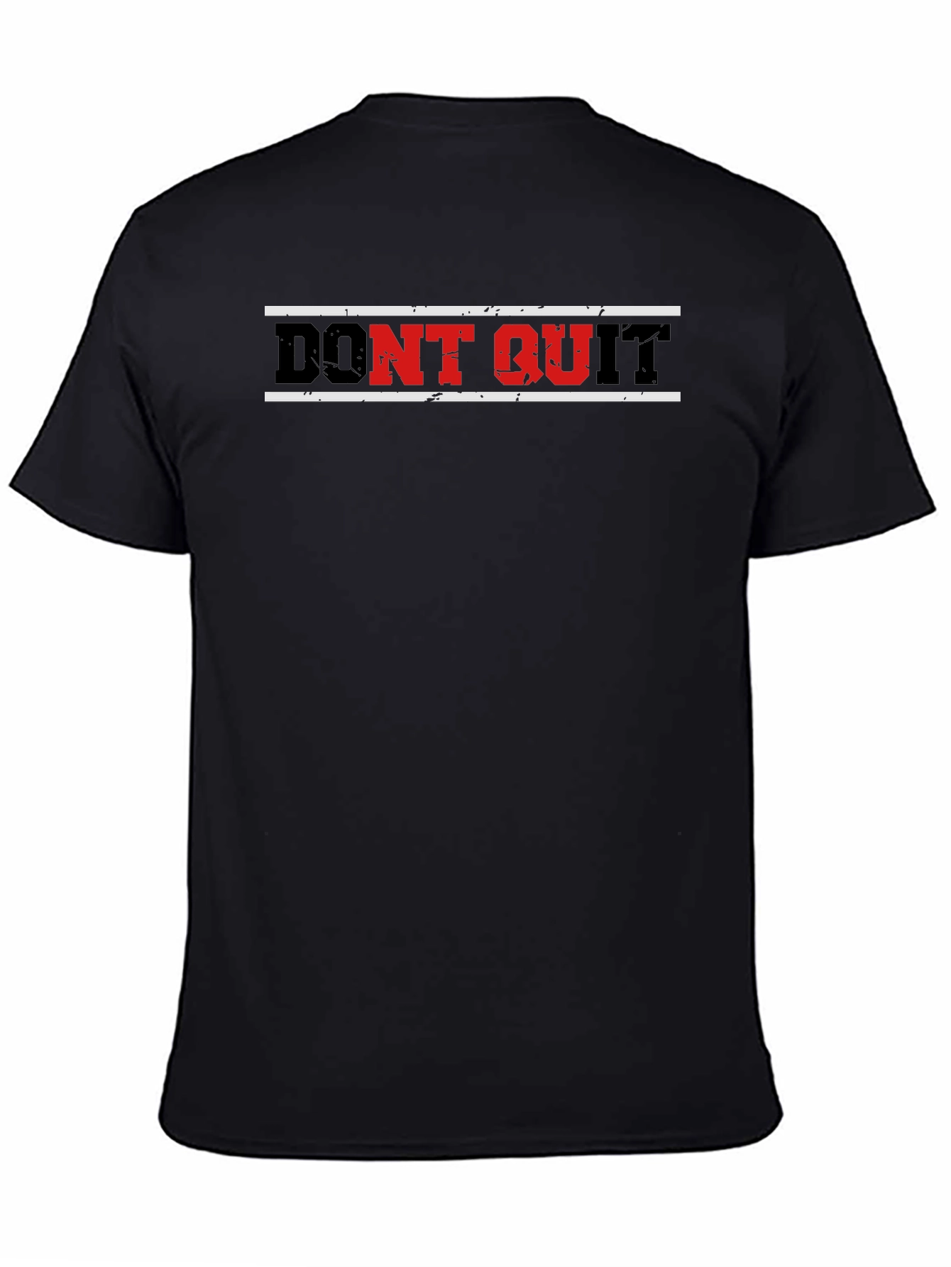 Dont Quit Graphic Print Mens Black T-Shirt