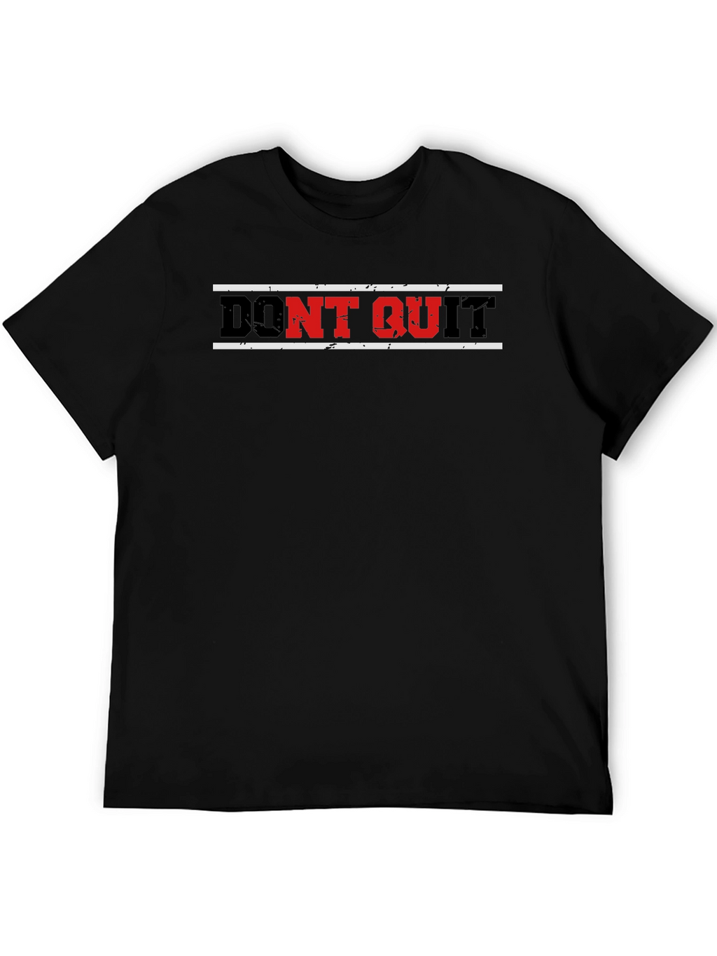 Dont Quit Graphic Print Mens Black T-Shirt