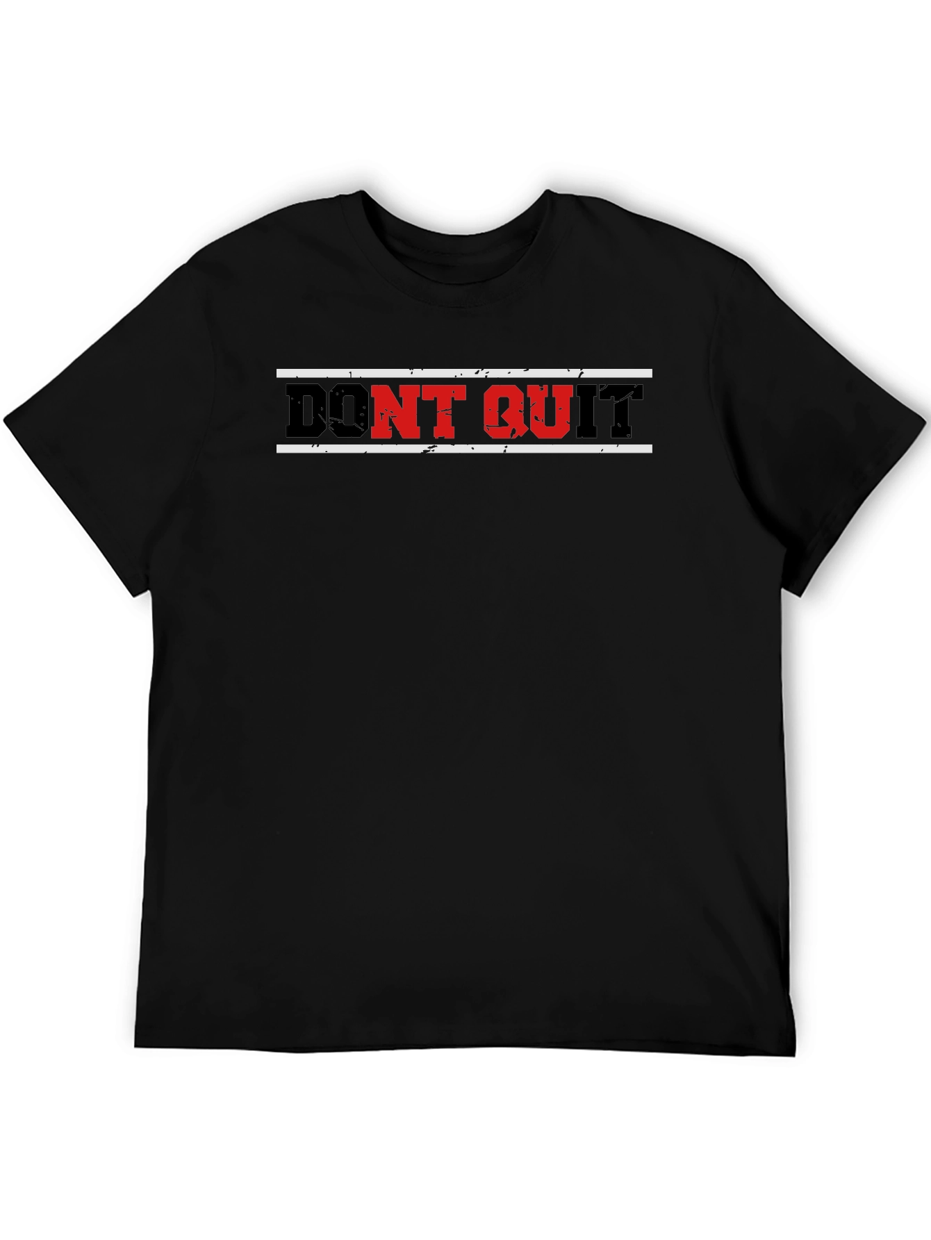Dont Quit Graphic Print Mens Black T-Shirt