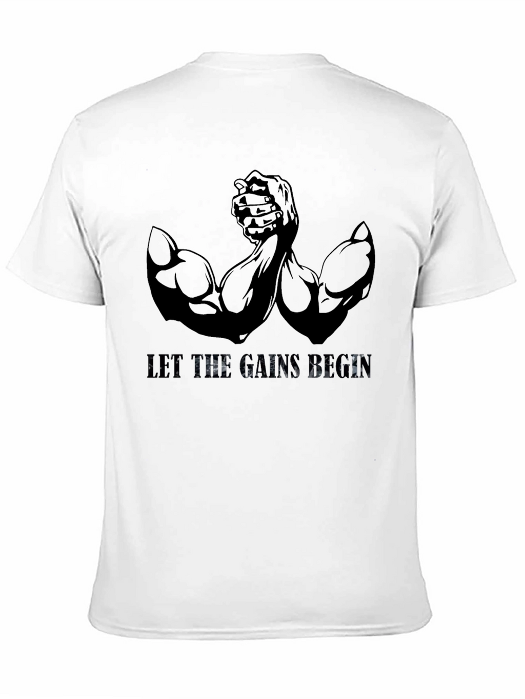 Let The Gains Begin Black T-Shirt Muscle Tee