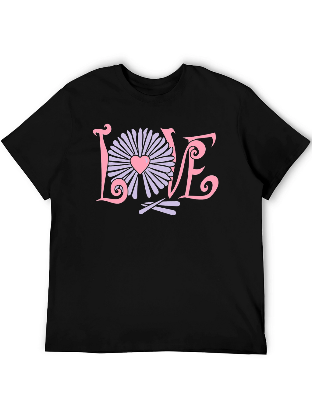 Love Flower Graphic T-Shirt - Trendy Design