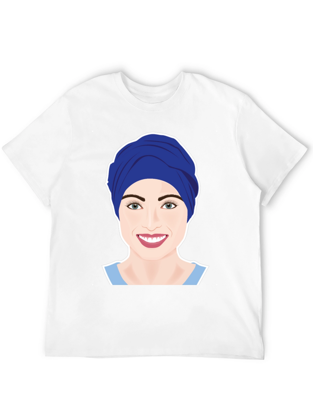 Womens Turban Nurse Graphic Tee - Black Cotton