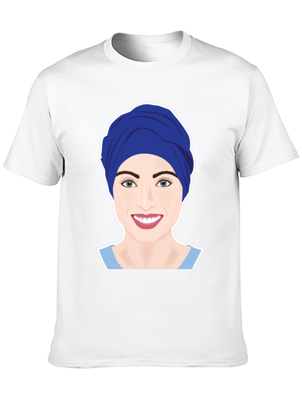 Womens Turban Nurse Graphic Tee - Black Cotton