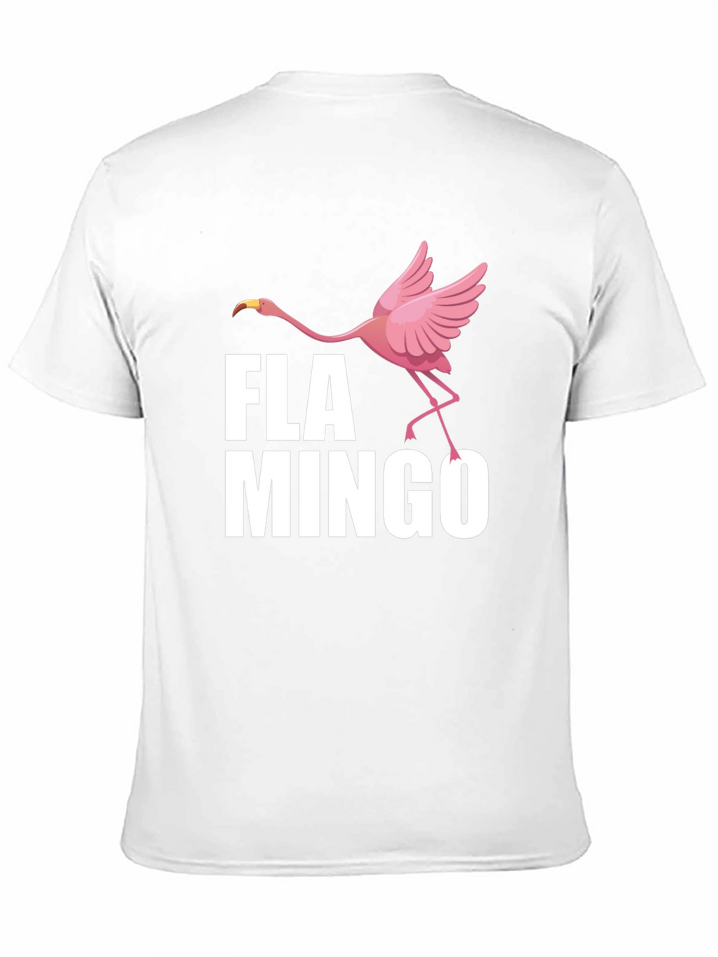 Fun Flamingo Graphic Print Crew Neck T-Shirt