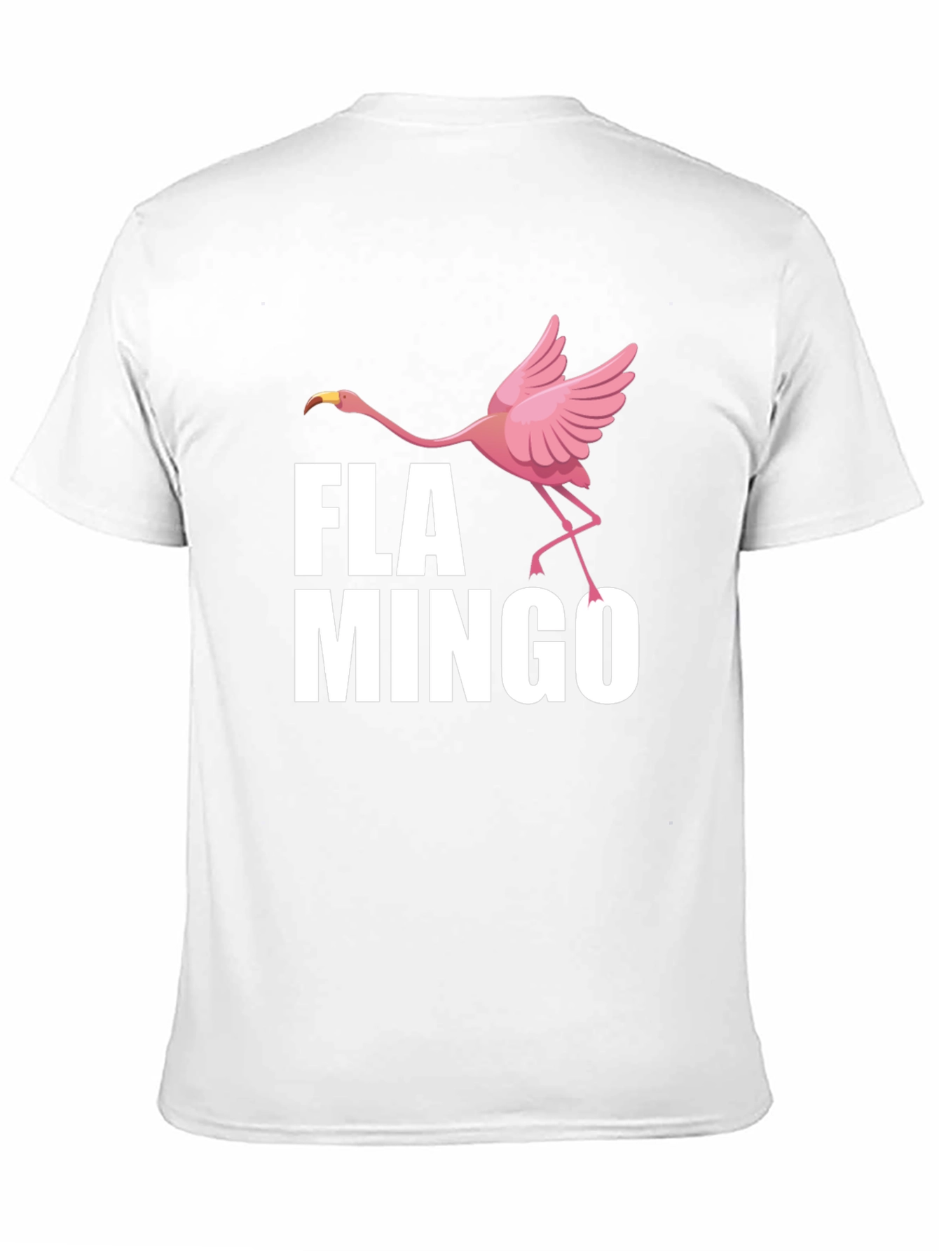Fun Flamingo Graphic Print Crew Neck T-Shirt