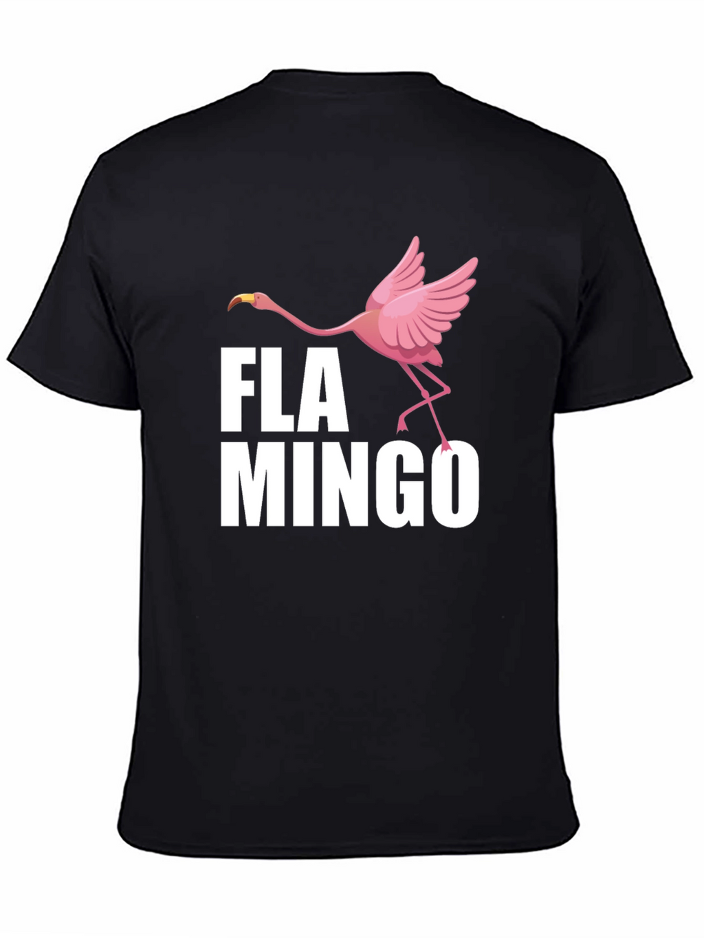 Fun Flamingo Graphic Print Crew Neck T-Shirt