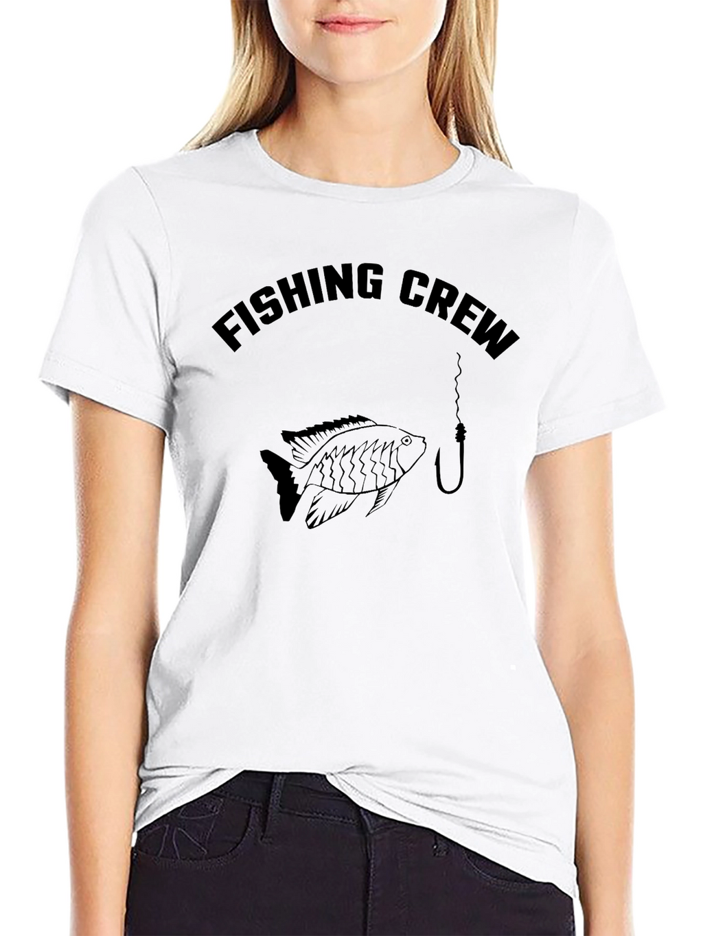 Fishing Crew Black Graphic T-Shirt