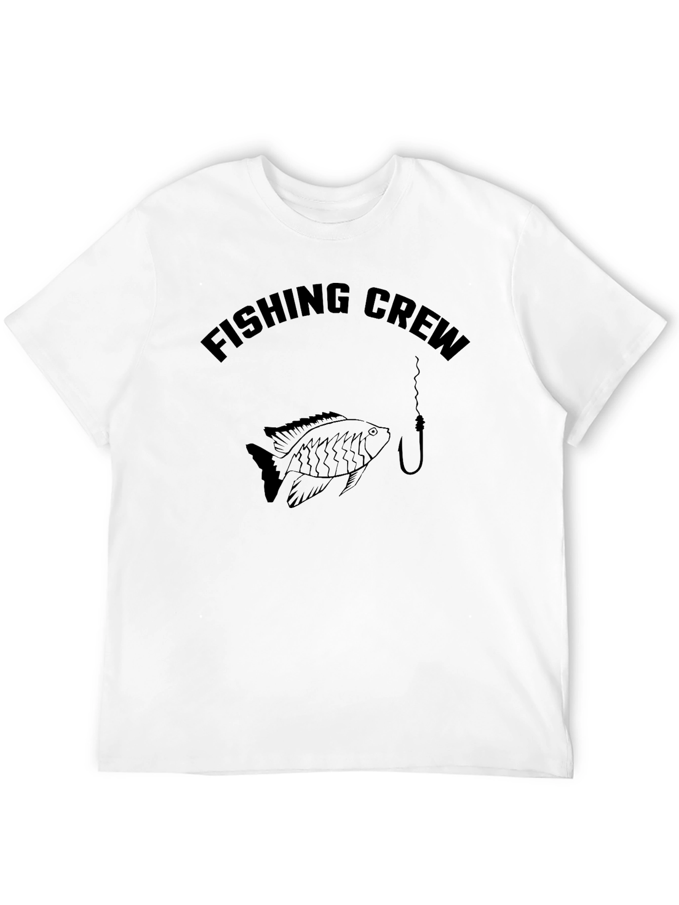 Fishing Crew Black Graphic T-Shirt