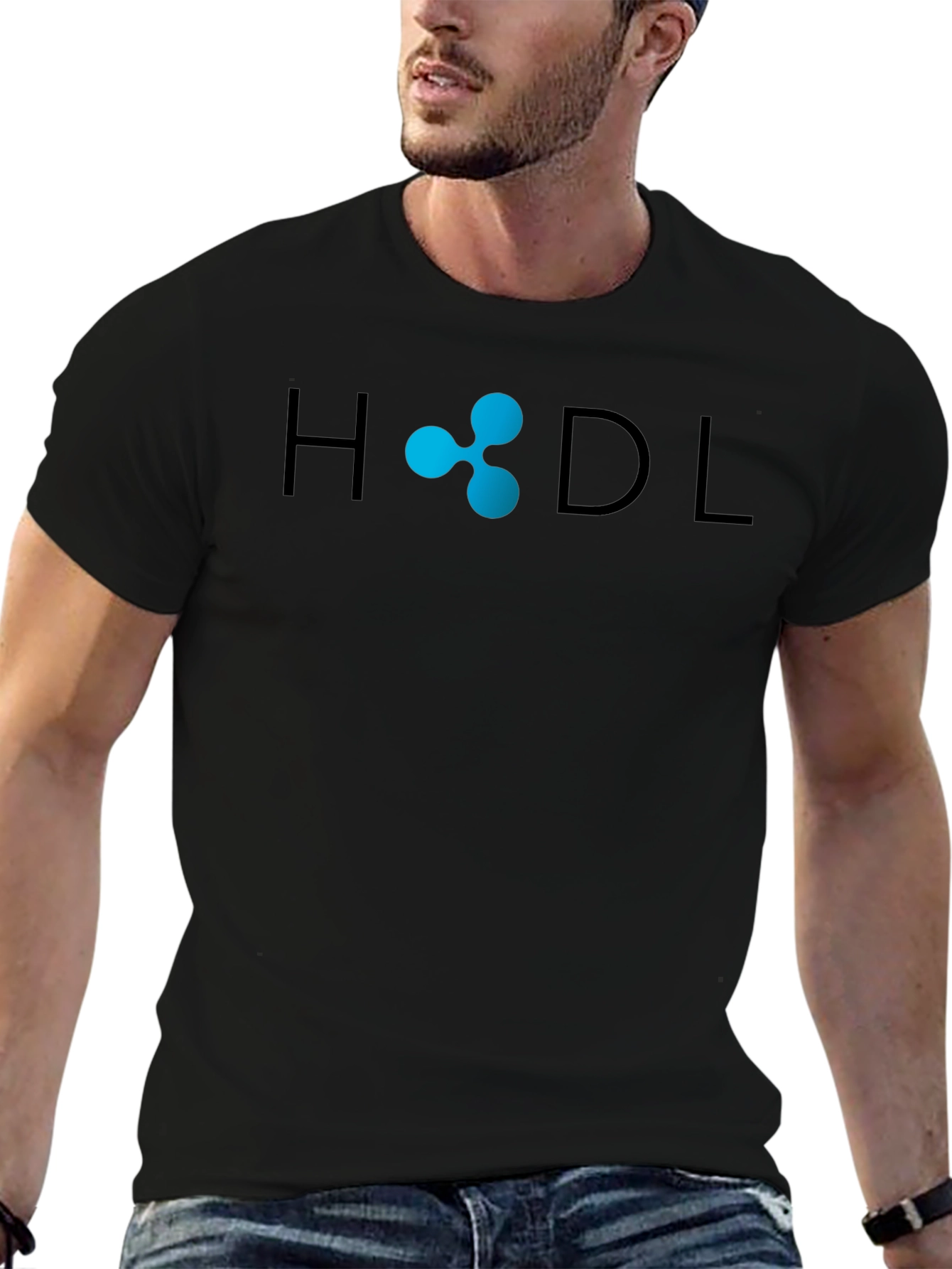 HODL Ripple Crypto T-Shirt - Black