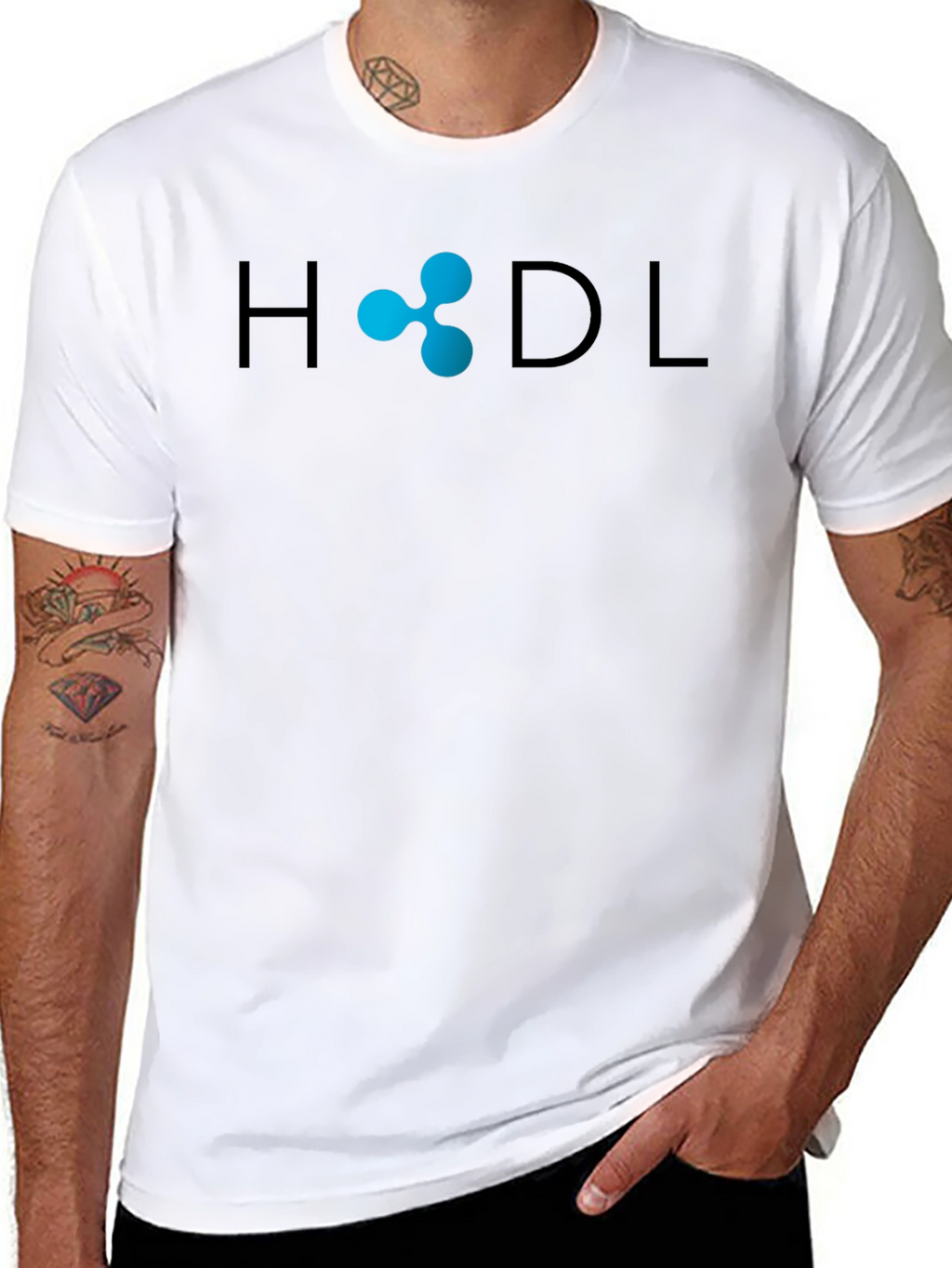 HODL Ripple Crypto T-Shirt - Black