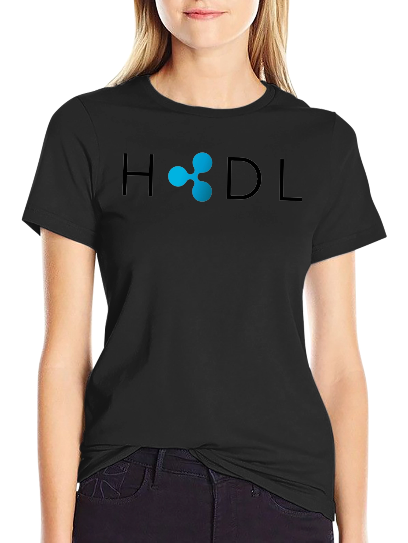 HODL Ripple Crypto T-Shirt - Black