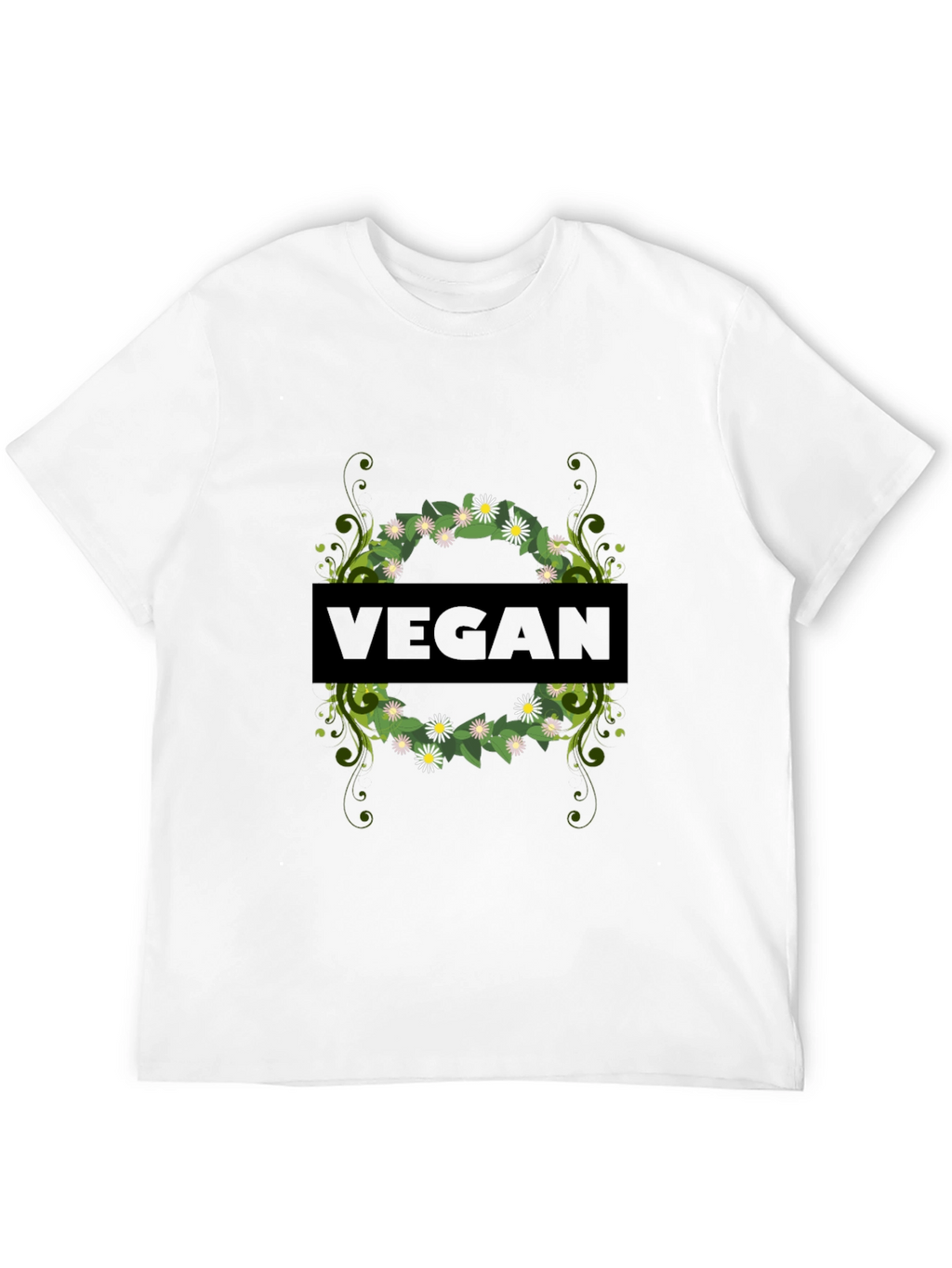 Vegan Floral Graphic Tee - Stylish & Sustainable