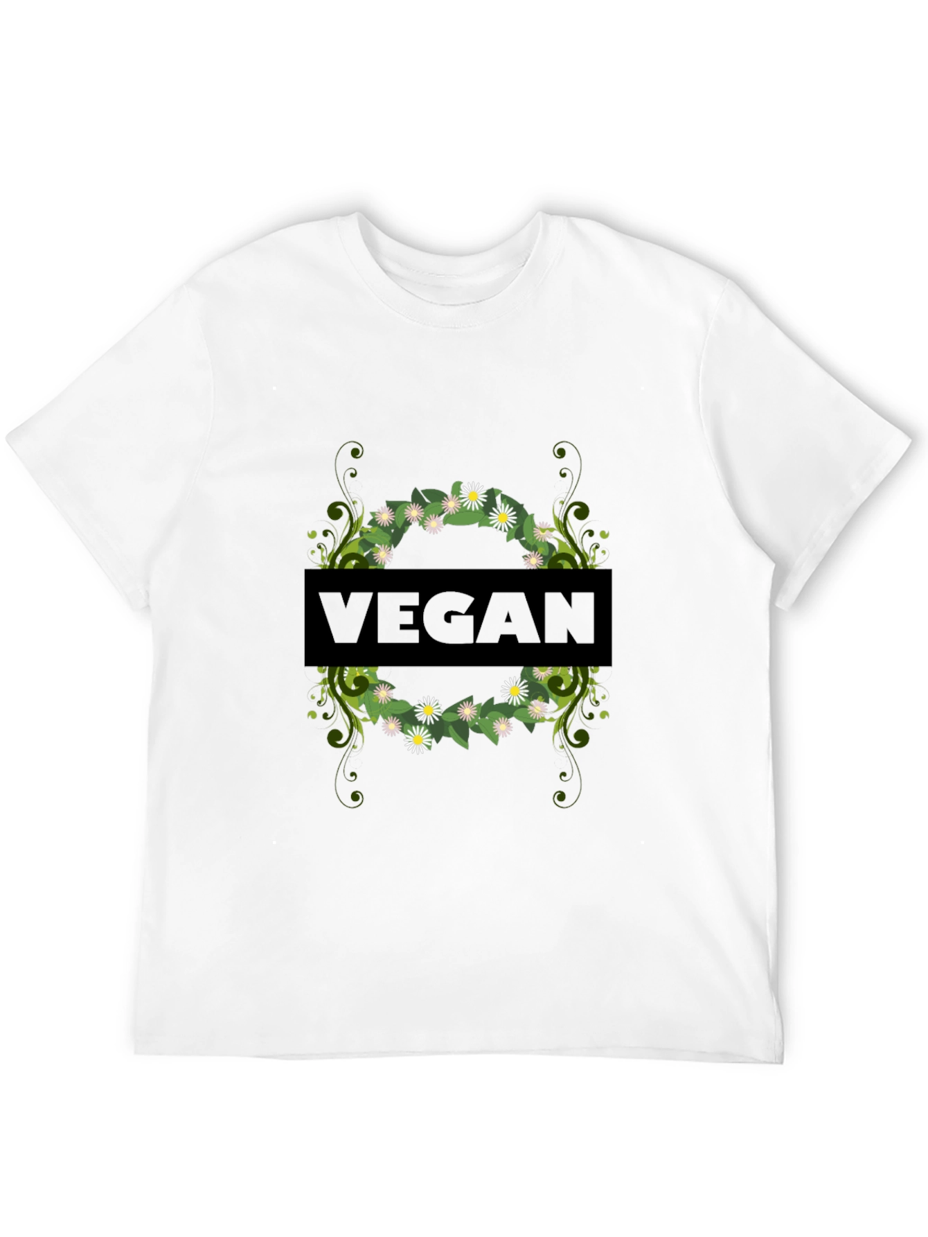 Vegan Floral Graphic Tee - Stylish & Sustainable