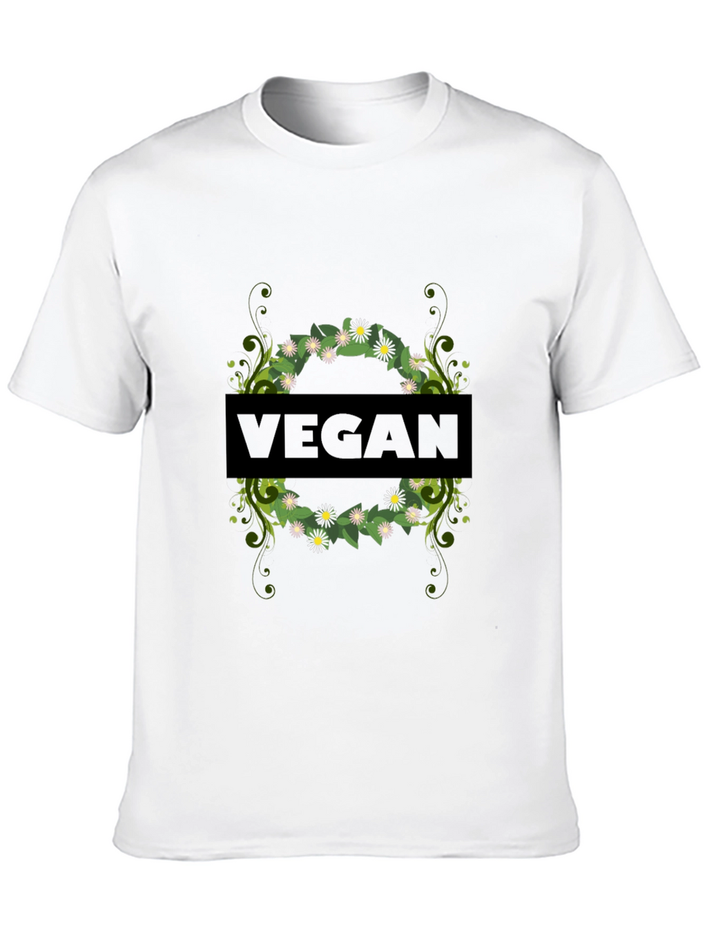 Vegan Floral Graphic Tee - Stylish & Sustainable