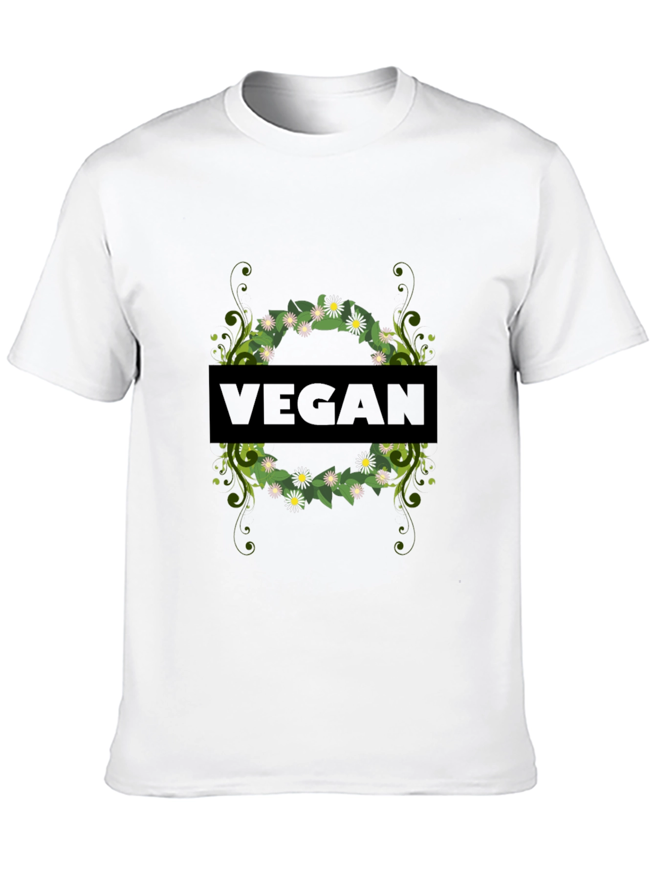 Vegan Floral Graphic Tee - Stylish & Sustainable