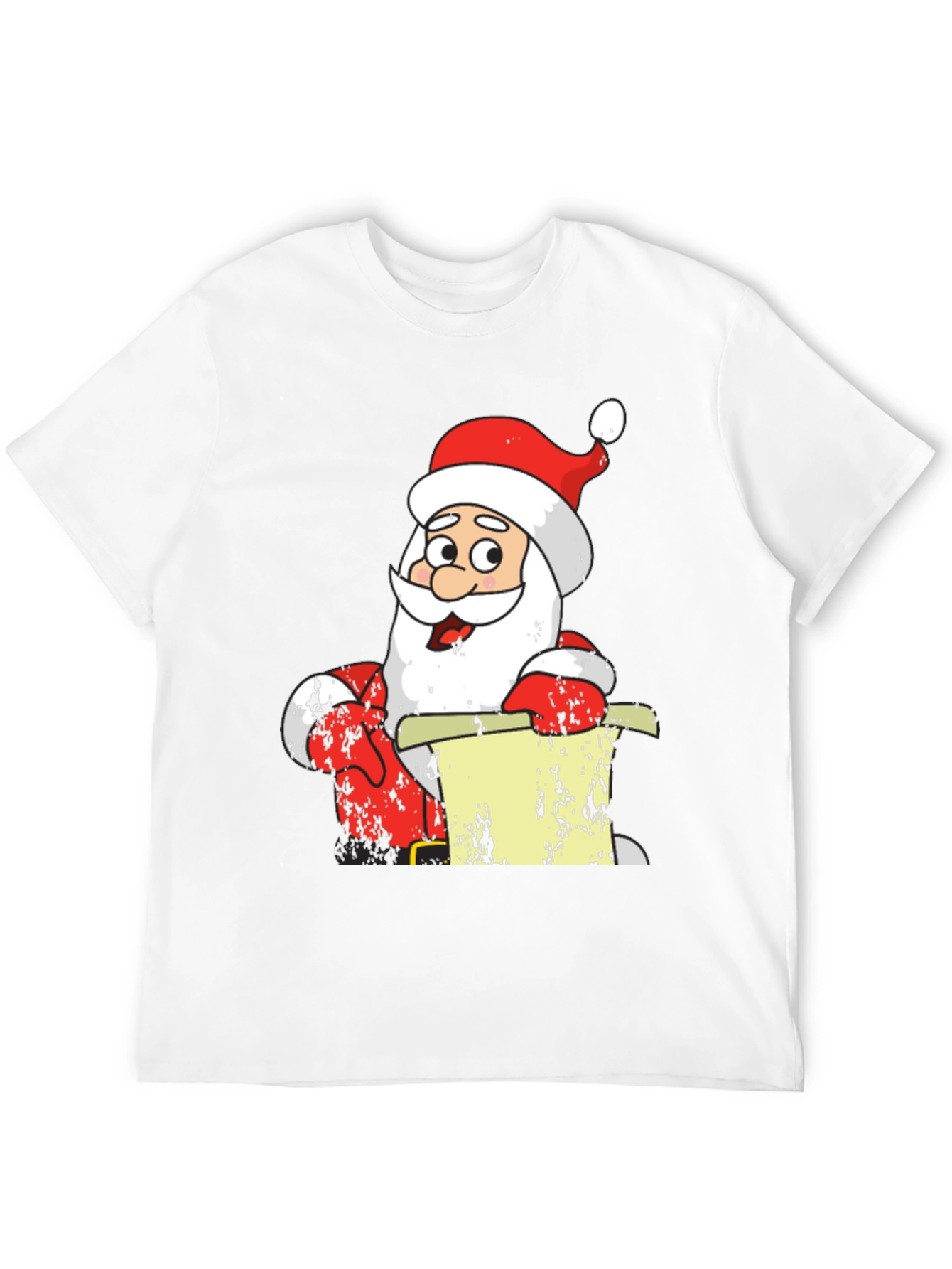 Festive Santa Claus Black T-Shirt