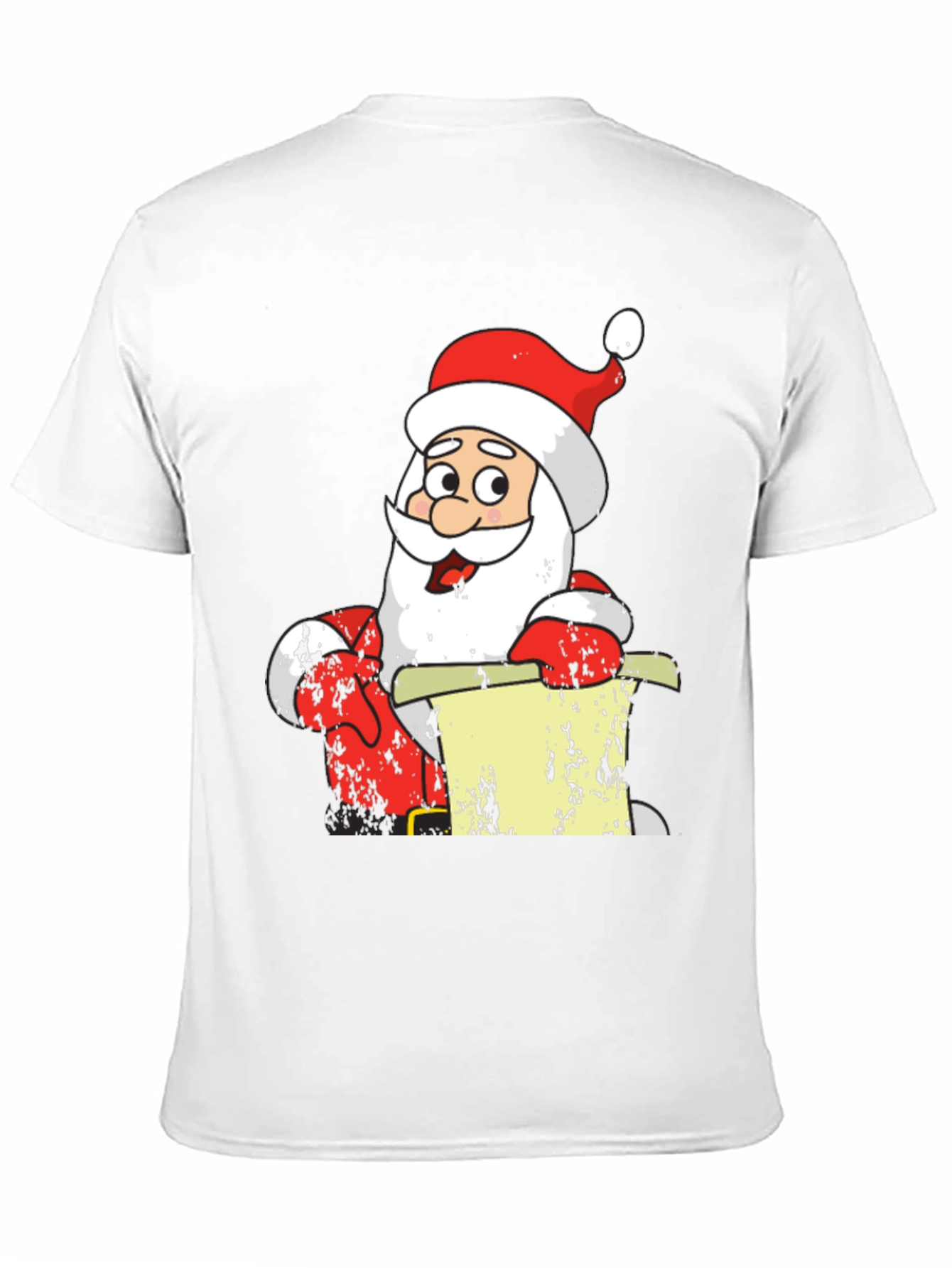Festive Santa Claus Black T-Shirt