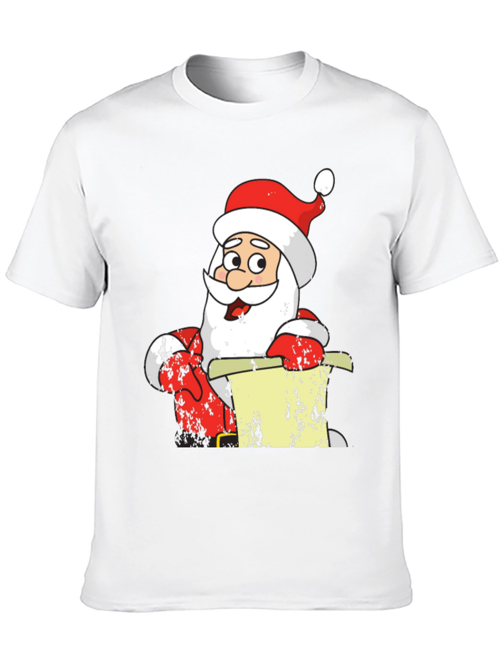 Festive Santa Claus Black T-Shirt