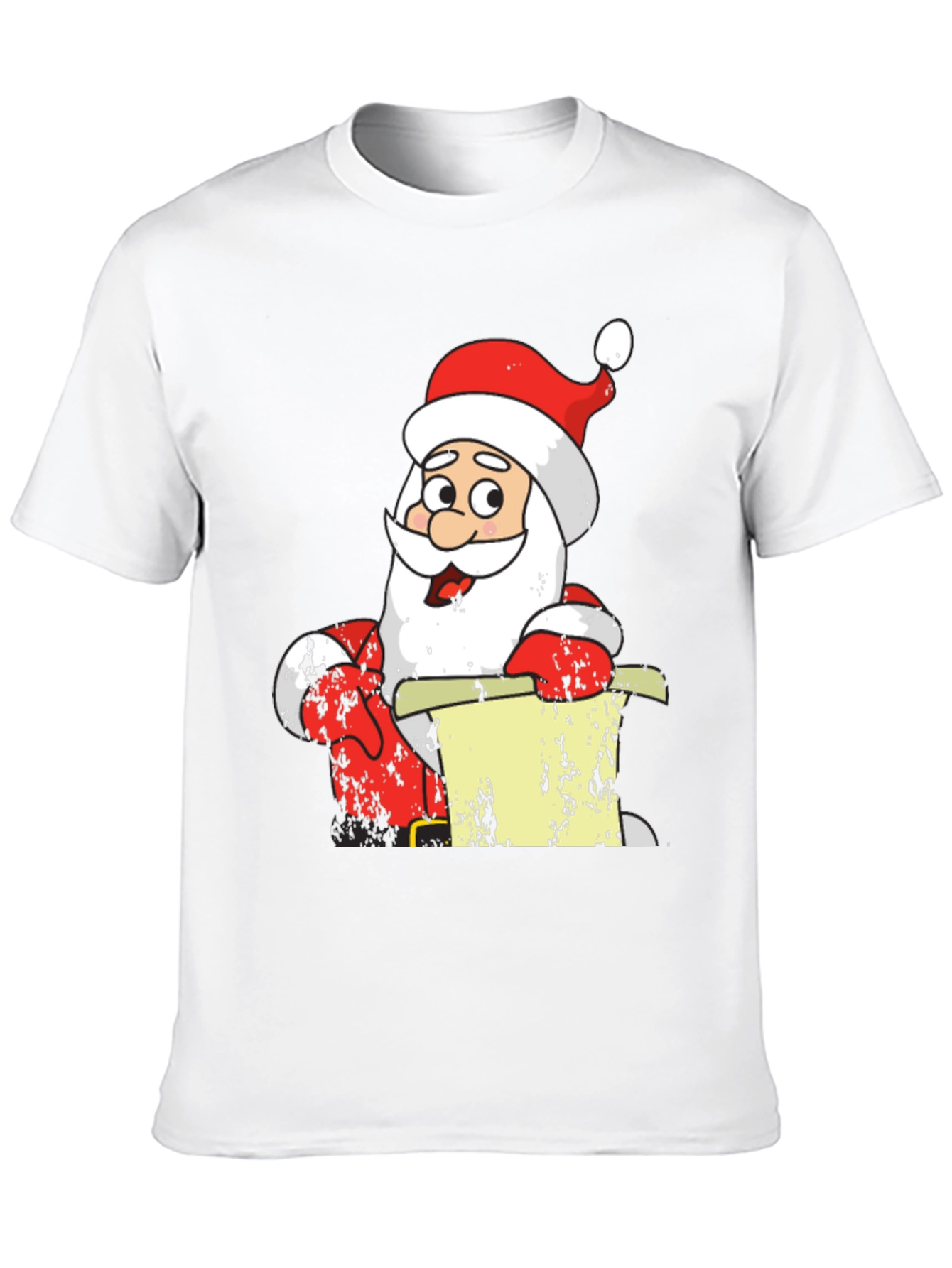 Festive Santa Claus Black T-Shirt