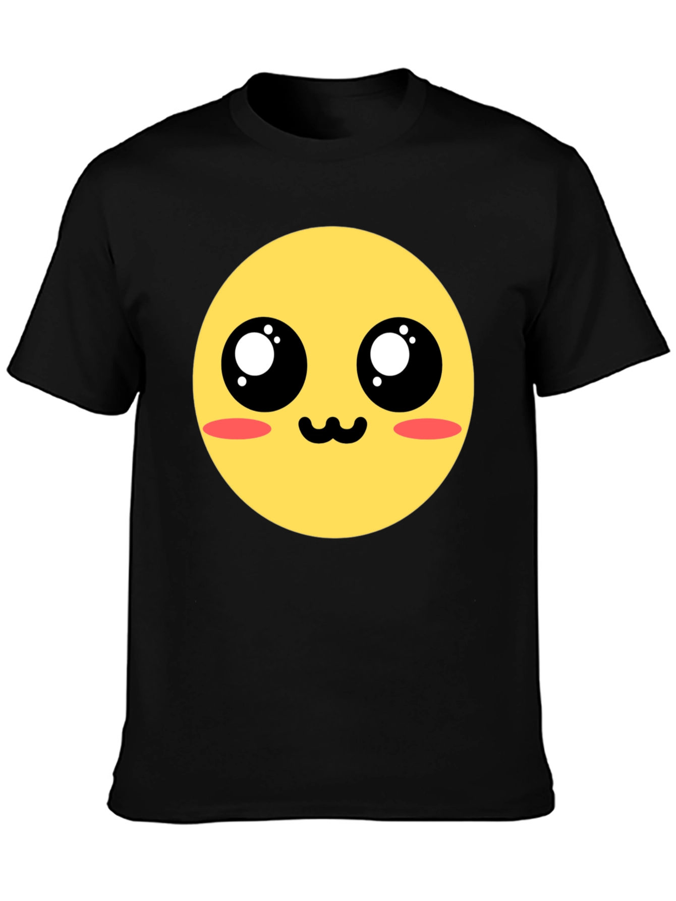 Kawaii Emoji Graphic Tee - Black