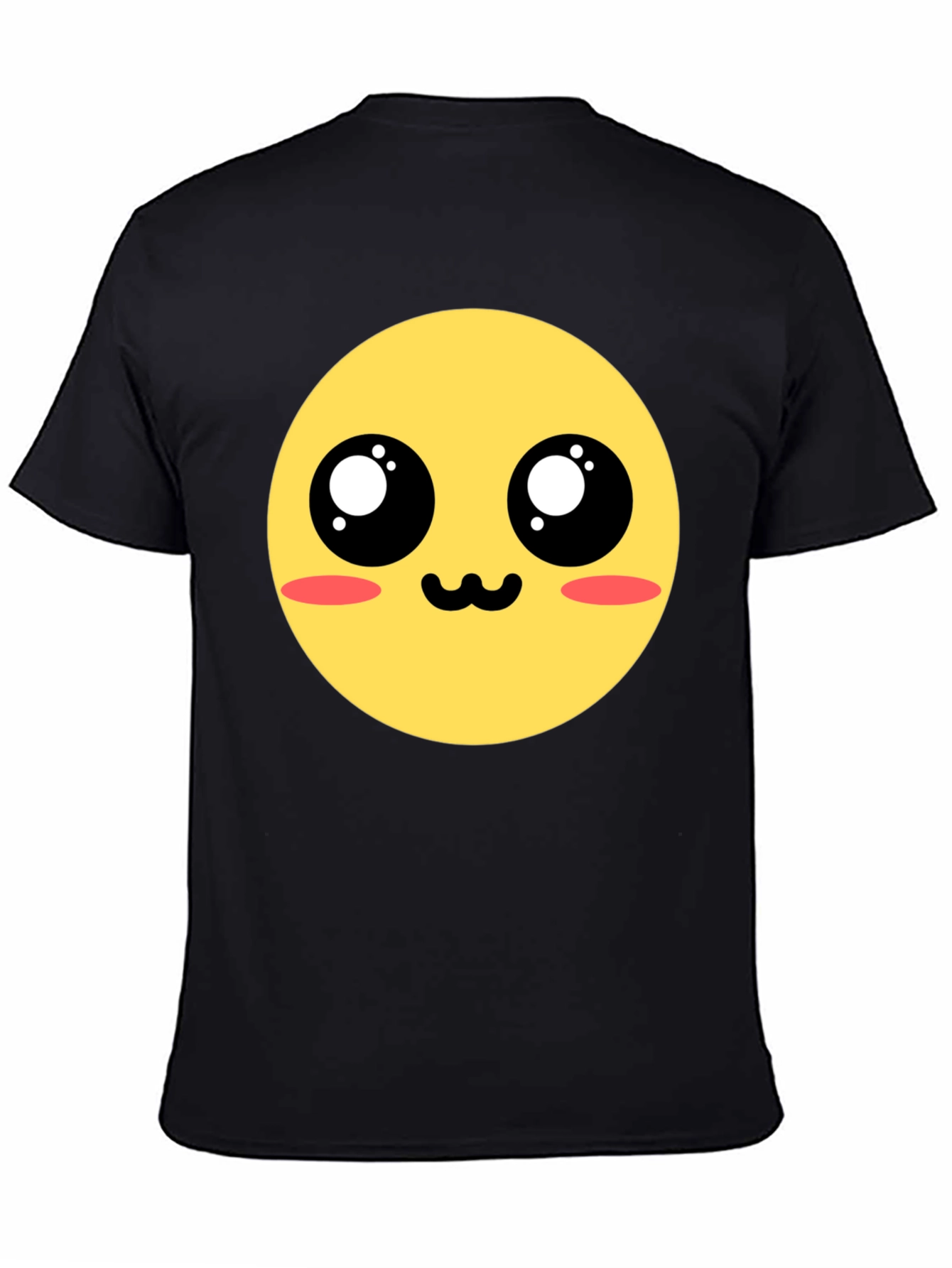 Kawaii Emoji Graphic Tee - Black