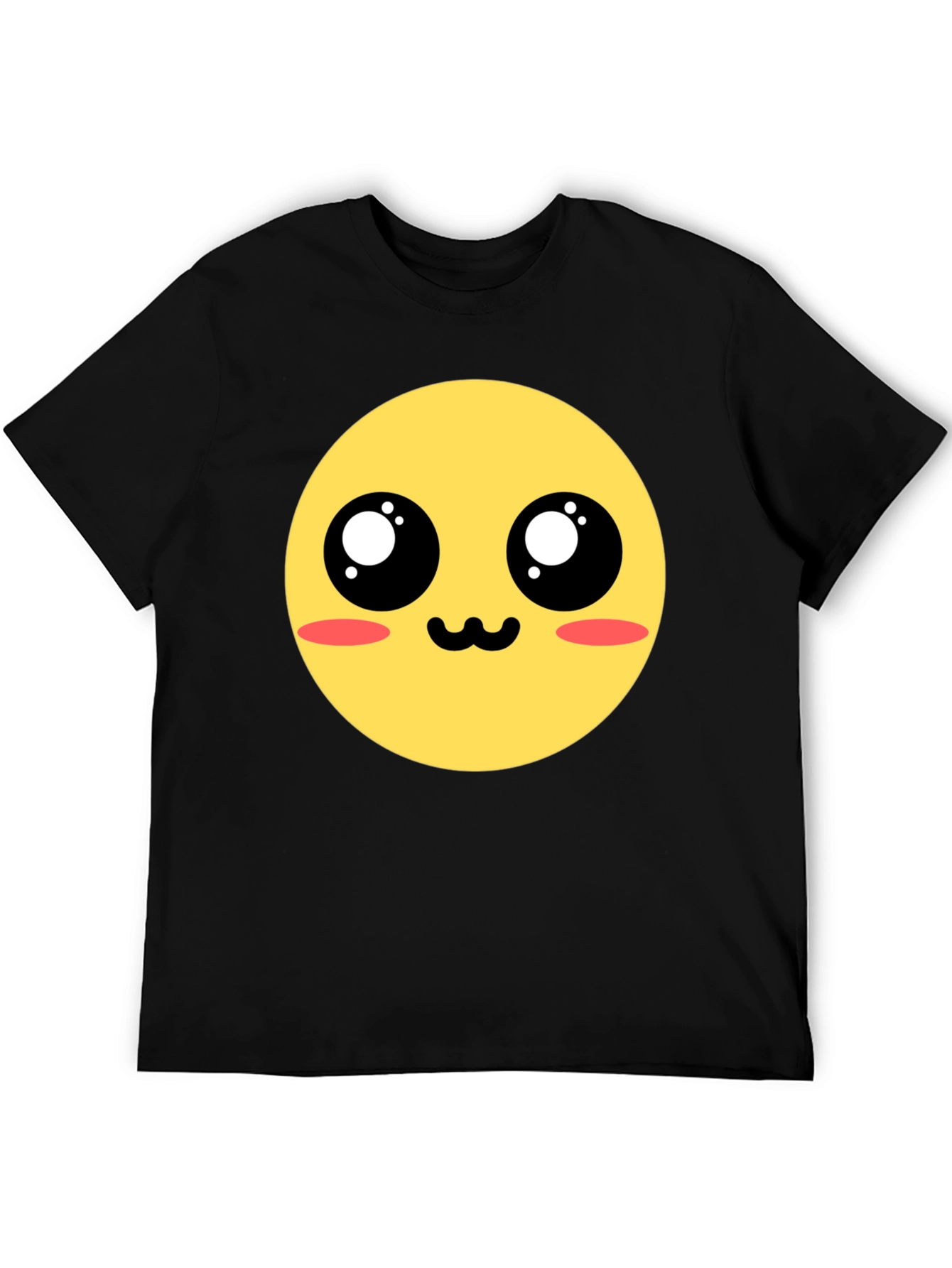 Kawaii Emoji Graphic Tee - Black