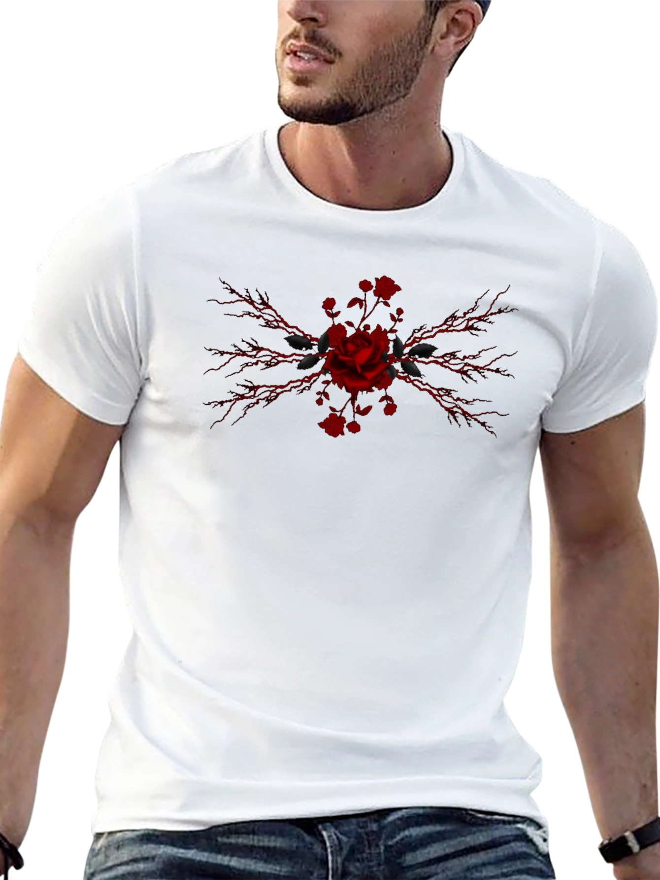Gothic Rose Graphic T-Shirt