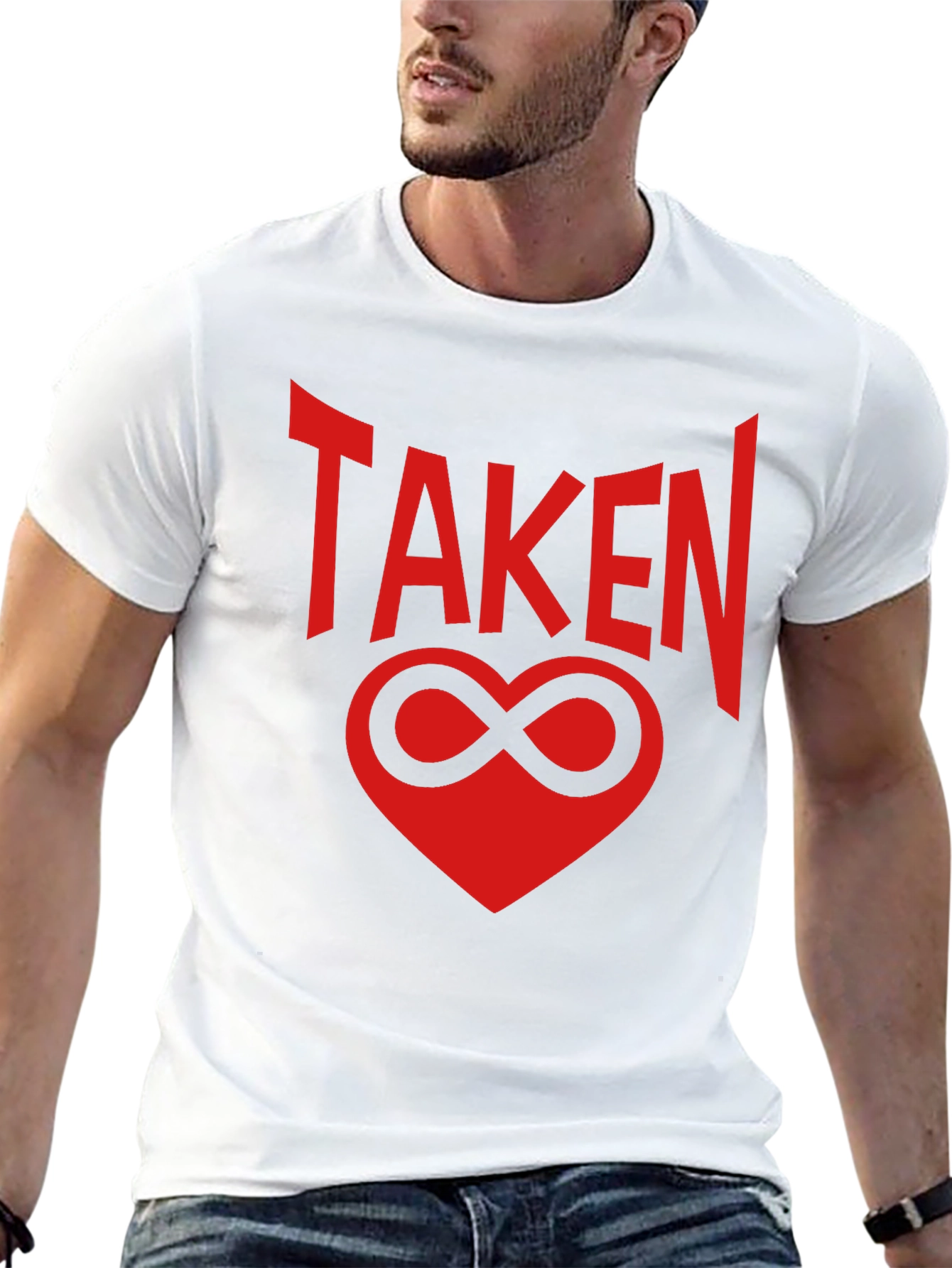 Taken Infinity Heart Graphic Tee - Black