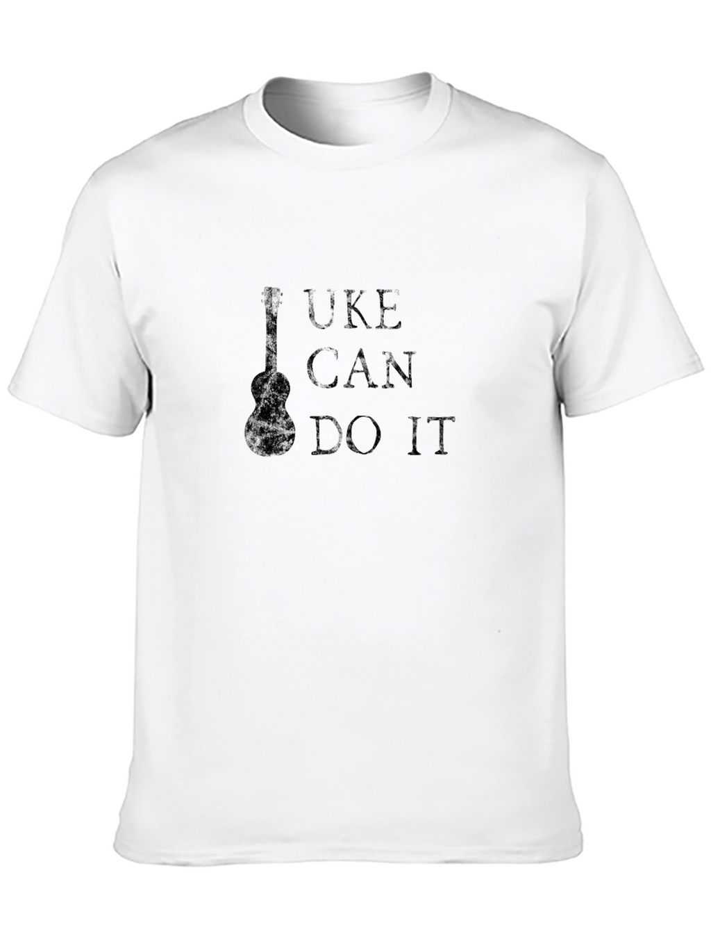 Uke Can Do It Black T-Shirt Ukulele Graphic Tee