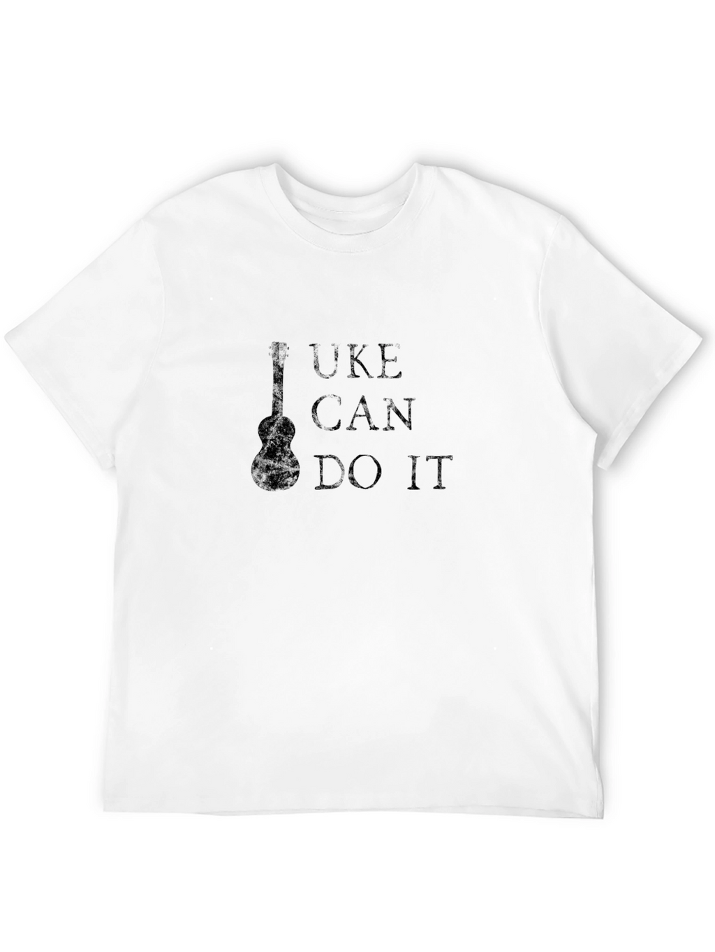 Uke Can Do It Black T-Shirt Ukulele Graphic Tee
