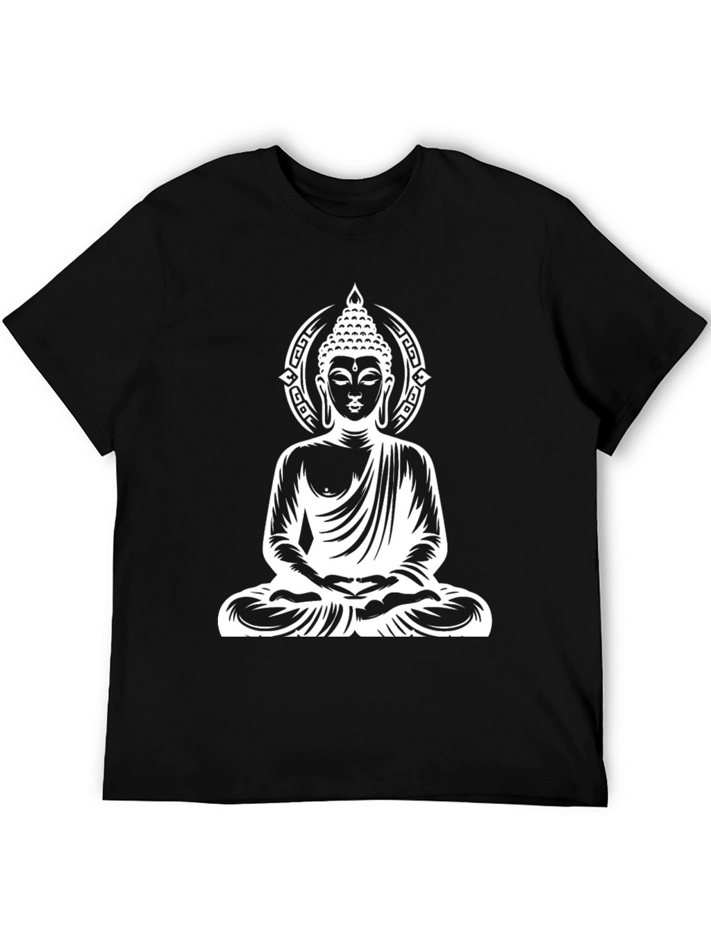 Buddha Graphic Print Black T-Shirt