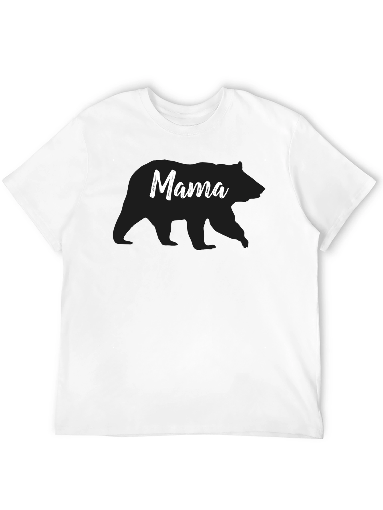 Mama Bear Graphic Tee - Black Cotton T-Shirt
