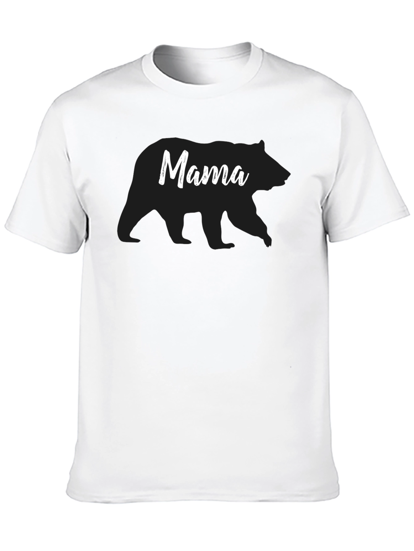 Mama Bear Graphic Tee - Black Cotton T-Shirt