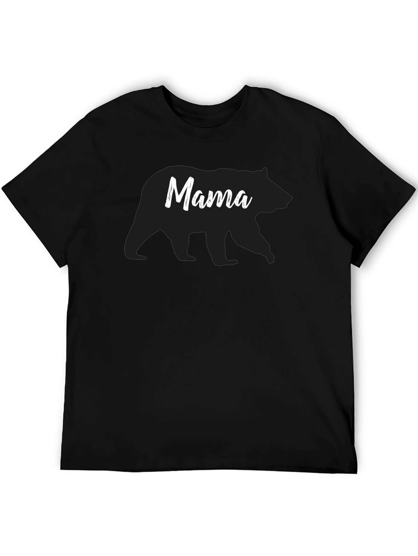 Mama Bear Graphic Tee - Black Cotton T-Shirt