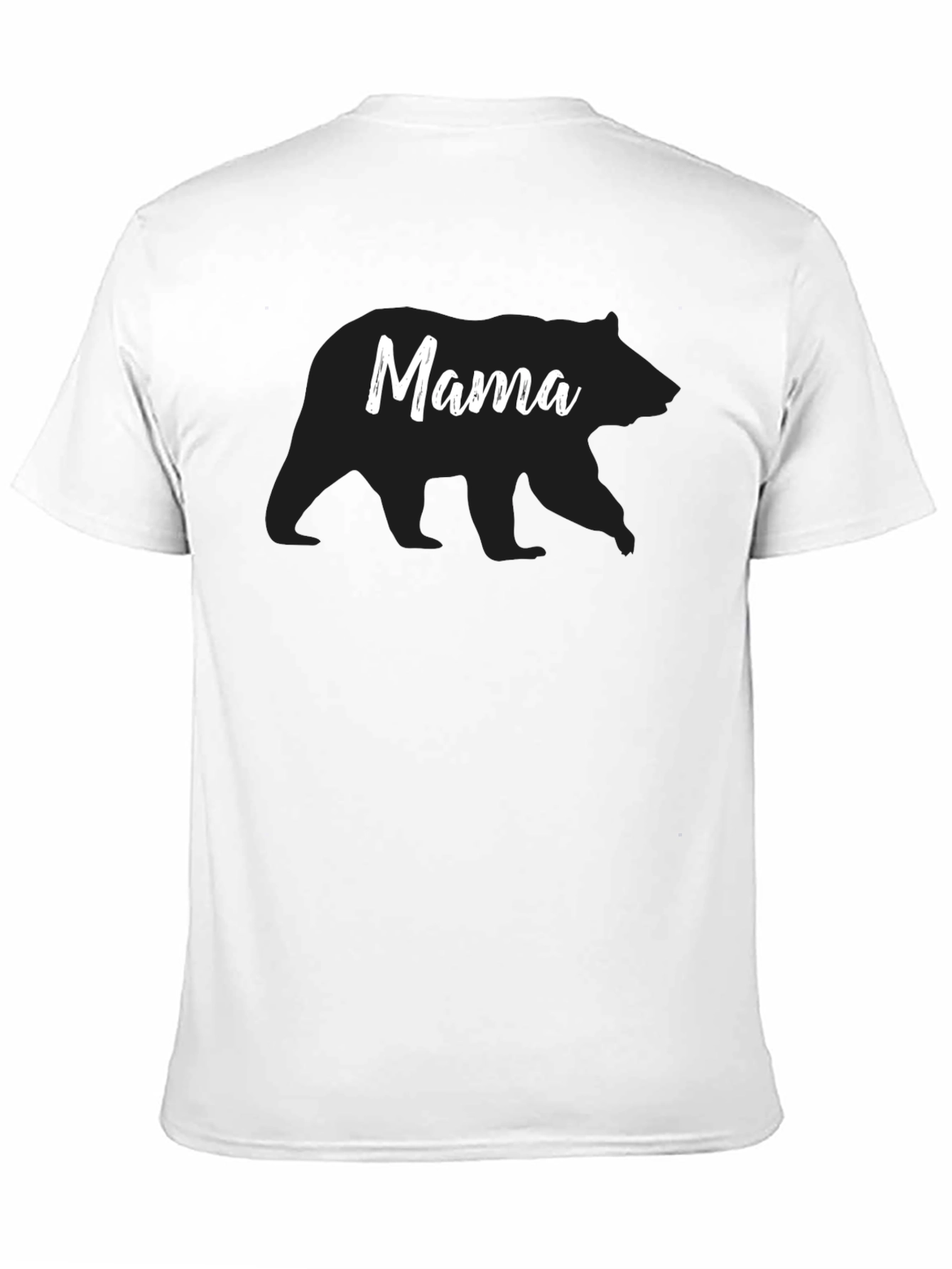 Mama Bear Graphic Tee - Black Cotton T-Shirt